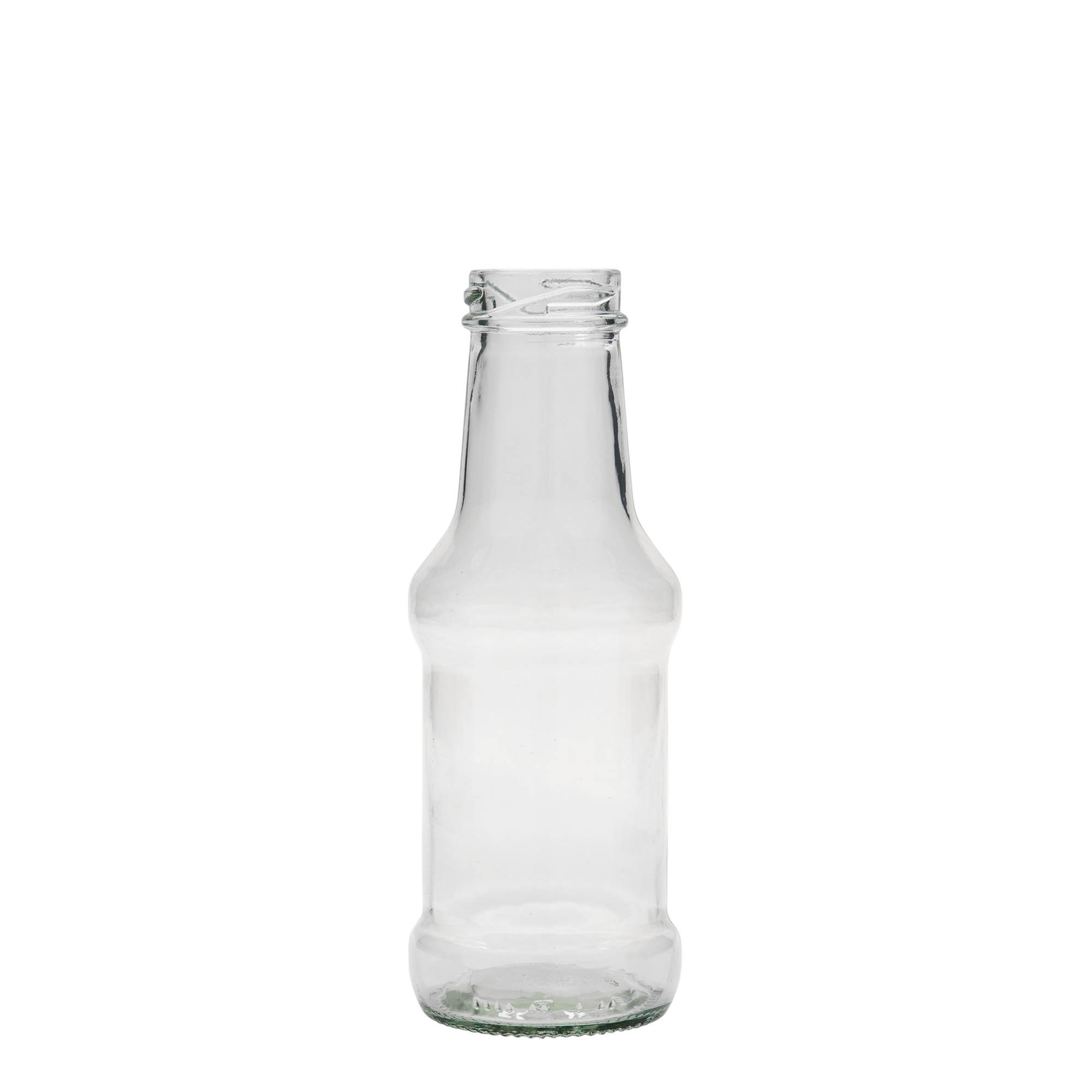 250 ml μπουκάλι σάλτσας, γυαλί, στόμιο: Twist-Off (TO 38) 250 ml μπουκάλι σάλτσας, γυαλί, στόμιο: Twist-Off (TO 38)