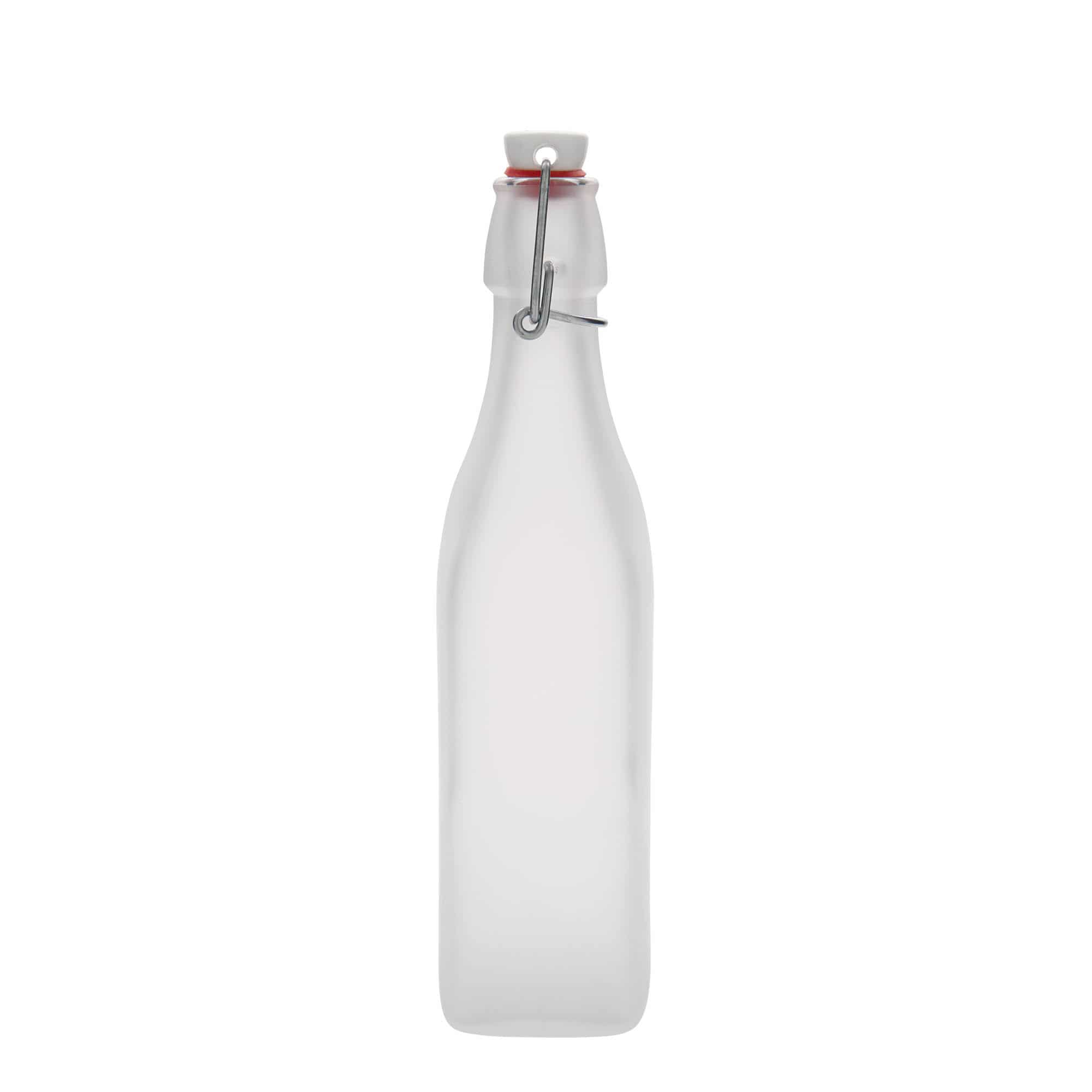 Γυάλινο μπουκάλι 'Swing' 500 ml, τετράγωνο, λευκό, στόμιο: μηχανικό πώμα Γυάλινο μπουκάλι 'Swing' 500 ml, τετράγωνο, λευκό, στόμιο: μηχανικό πώμα