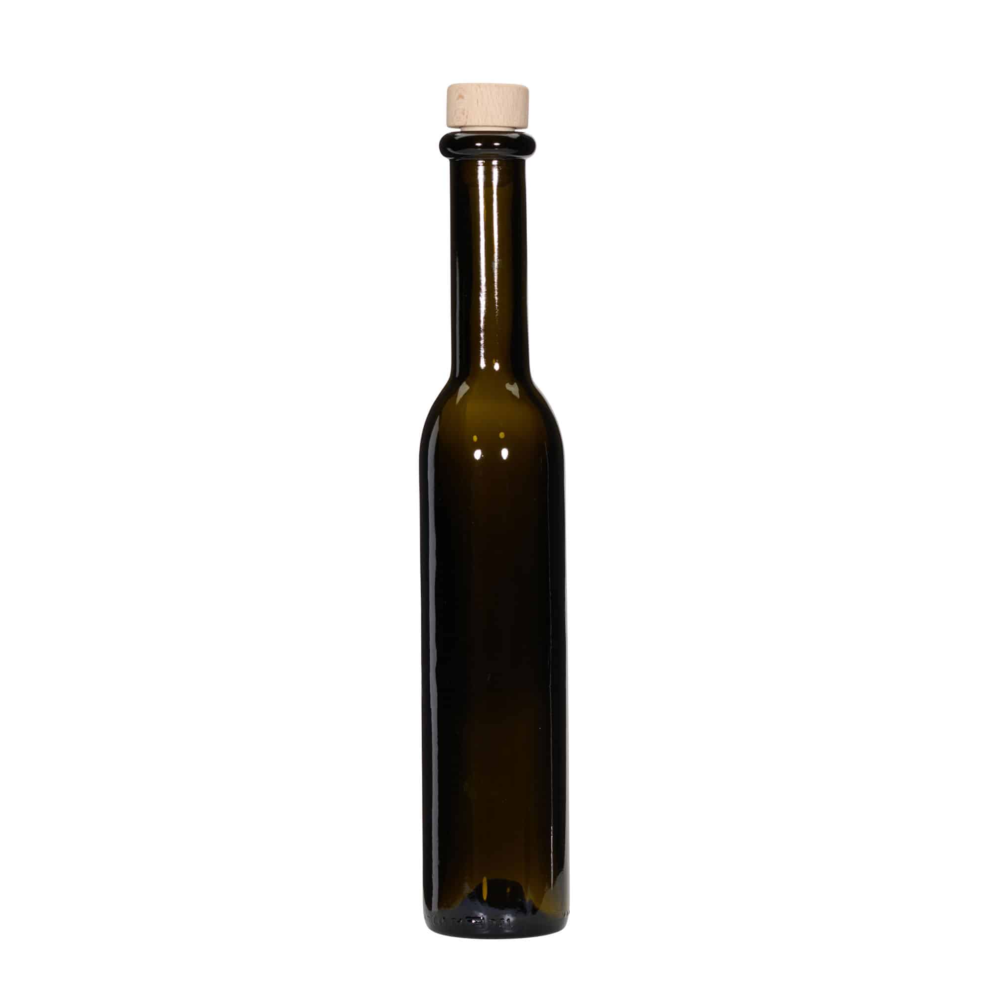 Γυάλινο μπουκάλι 'Rocky' 250 ml, πράσινο αντικέ, στόμιο: φελλός