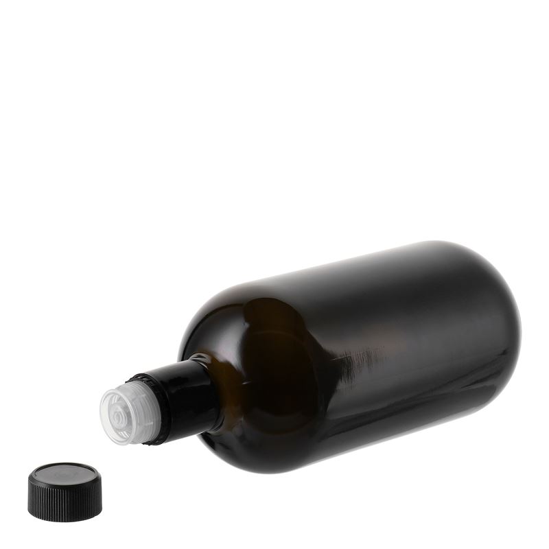 750 ml μπουκάλι ξυδιού/ελαιολάδου 'Biolio', γυαλί, αρχαίο πράσινο, στόμιο: DOP