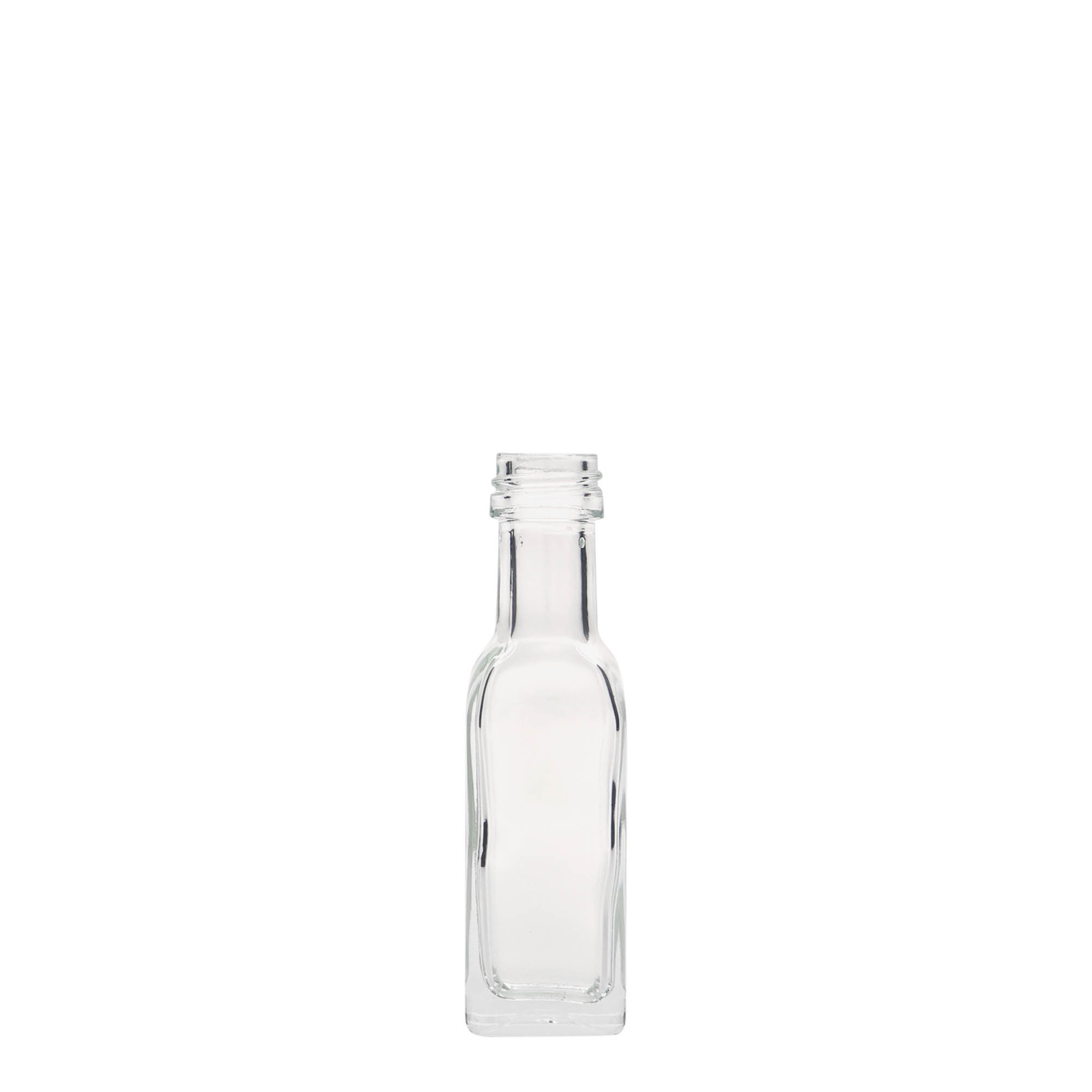 20 ml γυάλινο μπουκάλι 'Marasca', τετράγωνο, στόμιο: PP 18