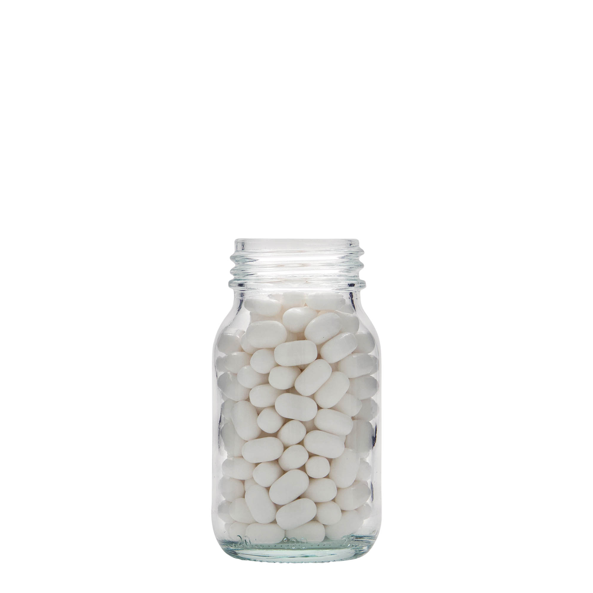100 ml γυάλινο βάζο με φαρδύ στόμιο, άνοιγμα: DIN 40