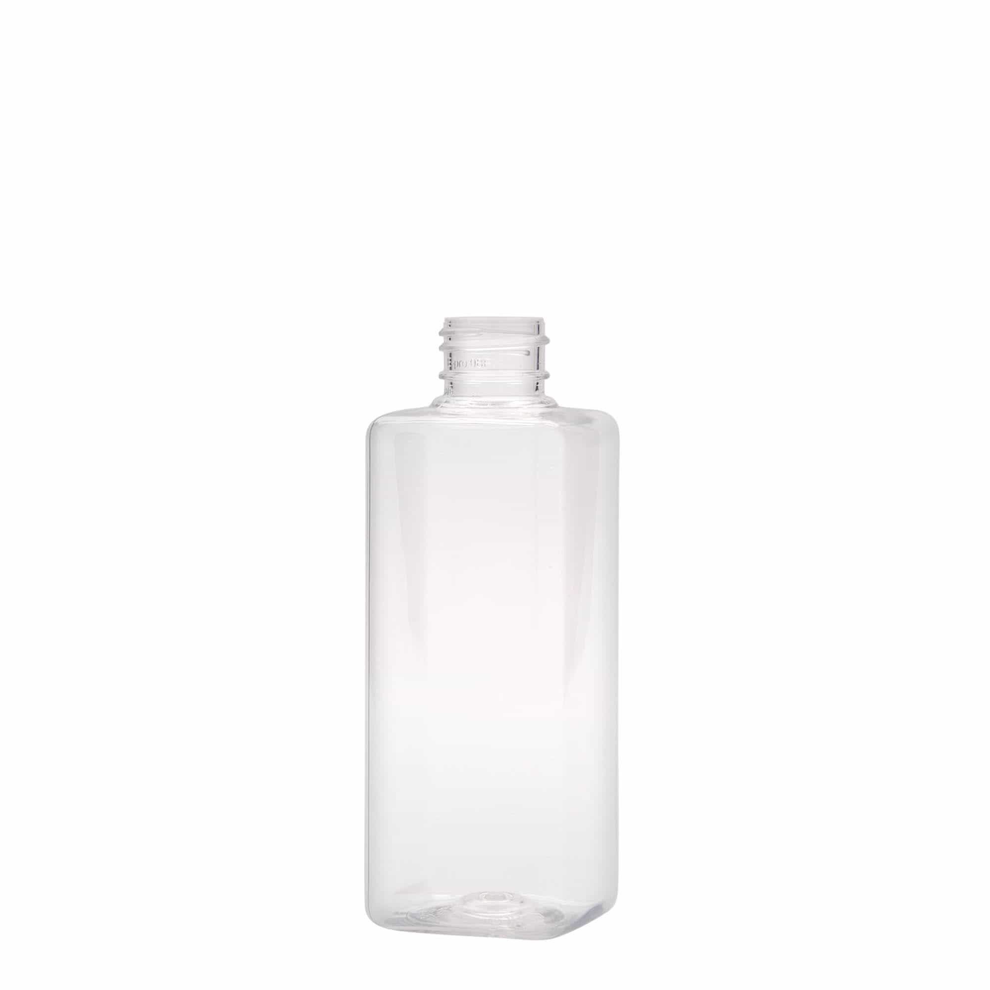 Μπουκάλι PET 'Karl' 200 ml, τετράγωνο, πλαστικό, στόμιο: 24/410