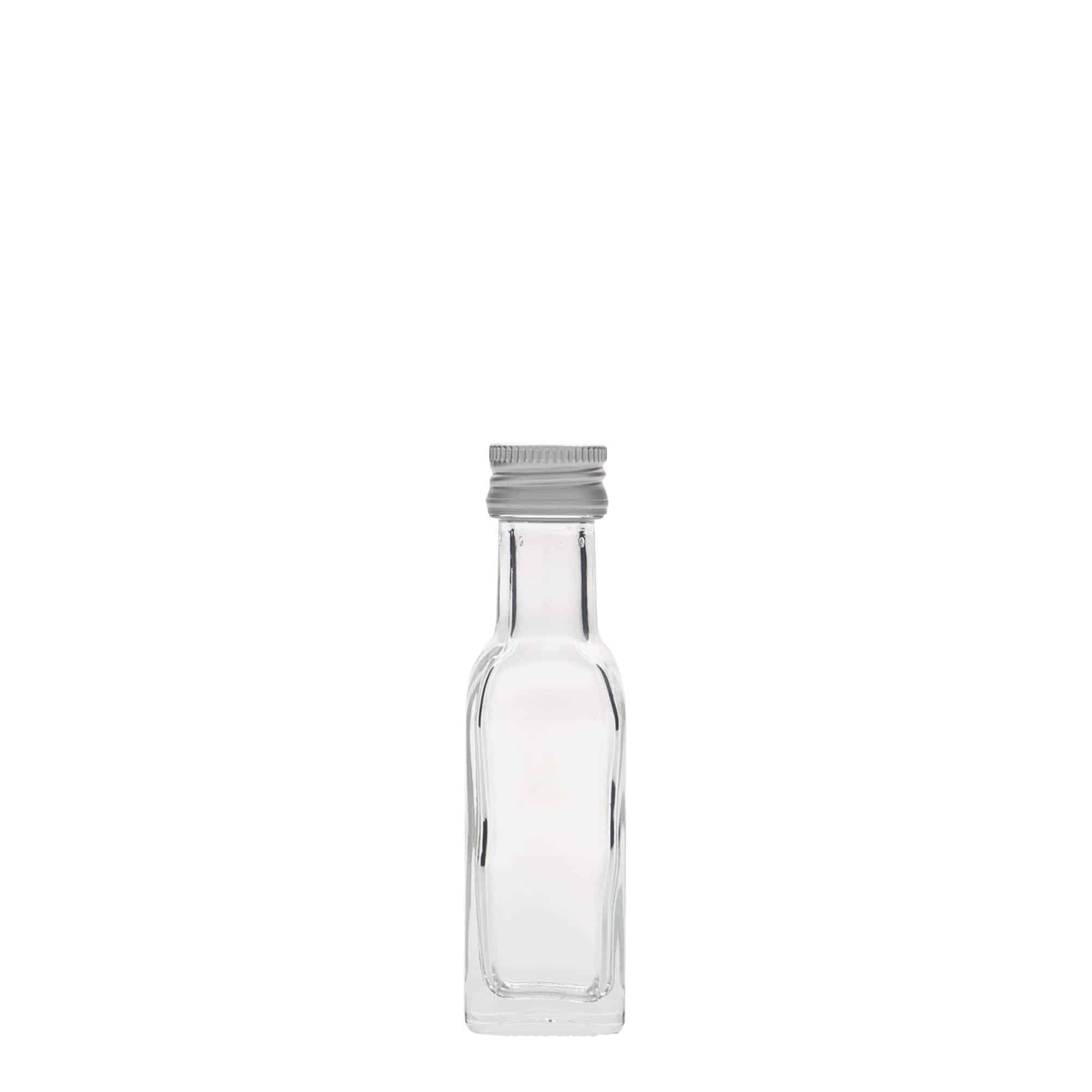 20 ml γυάλινο μπουκάλι 'Marasca', τετράγωνο, στόμιο: PP 18