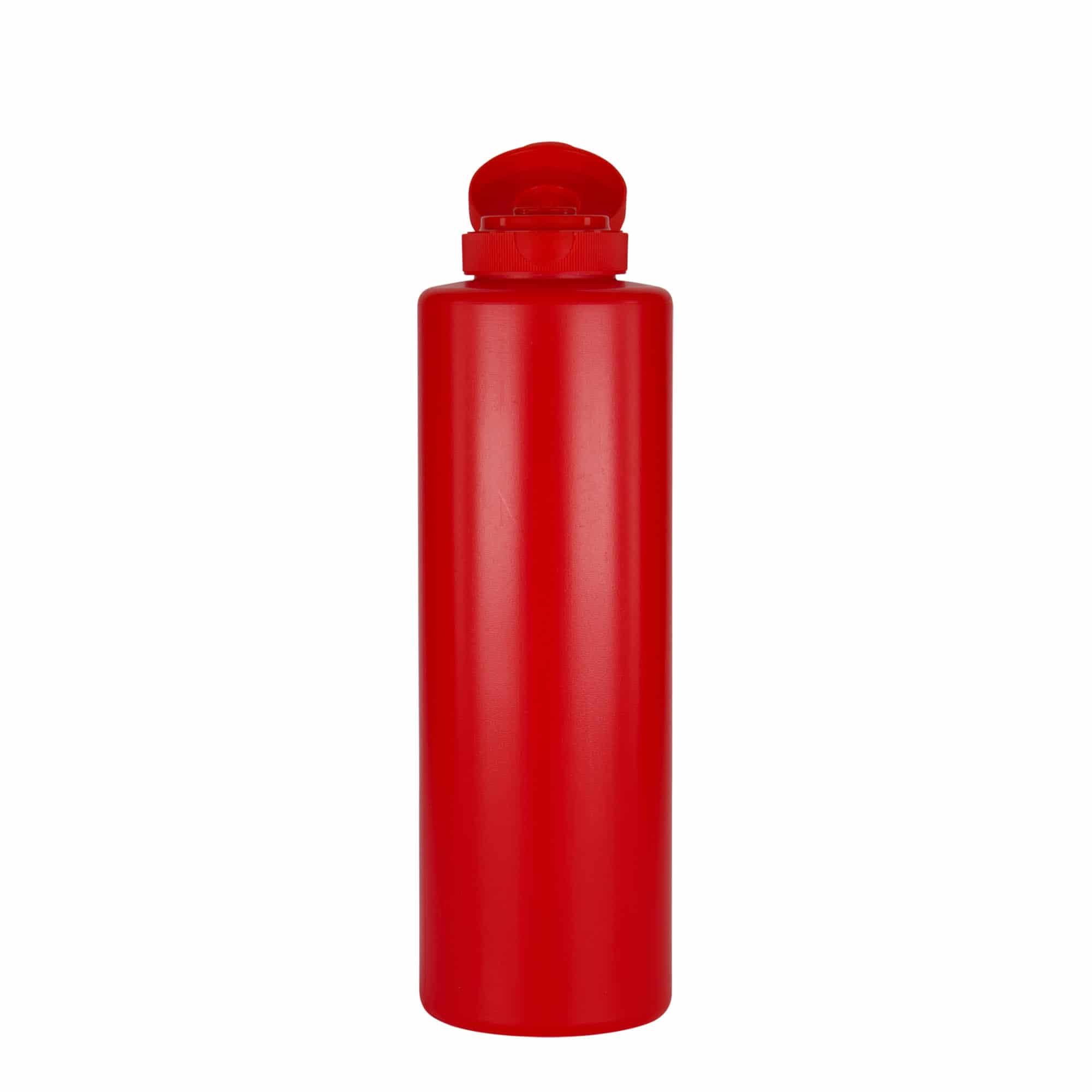 Μπουκάλι για σως 500 ml, πλαστικό LDPE, κόκκινο, στόμιο: 38/400