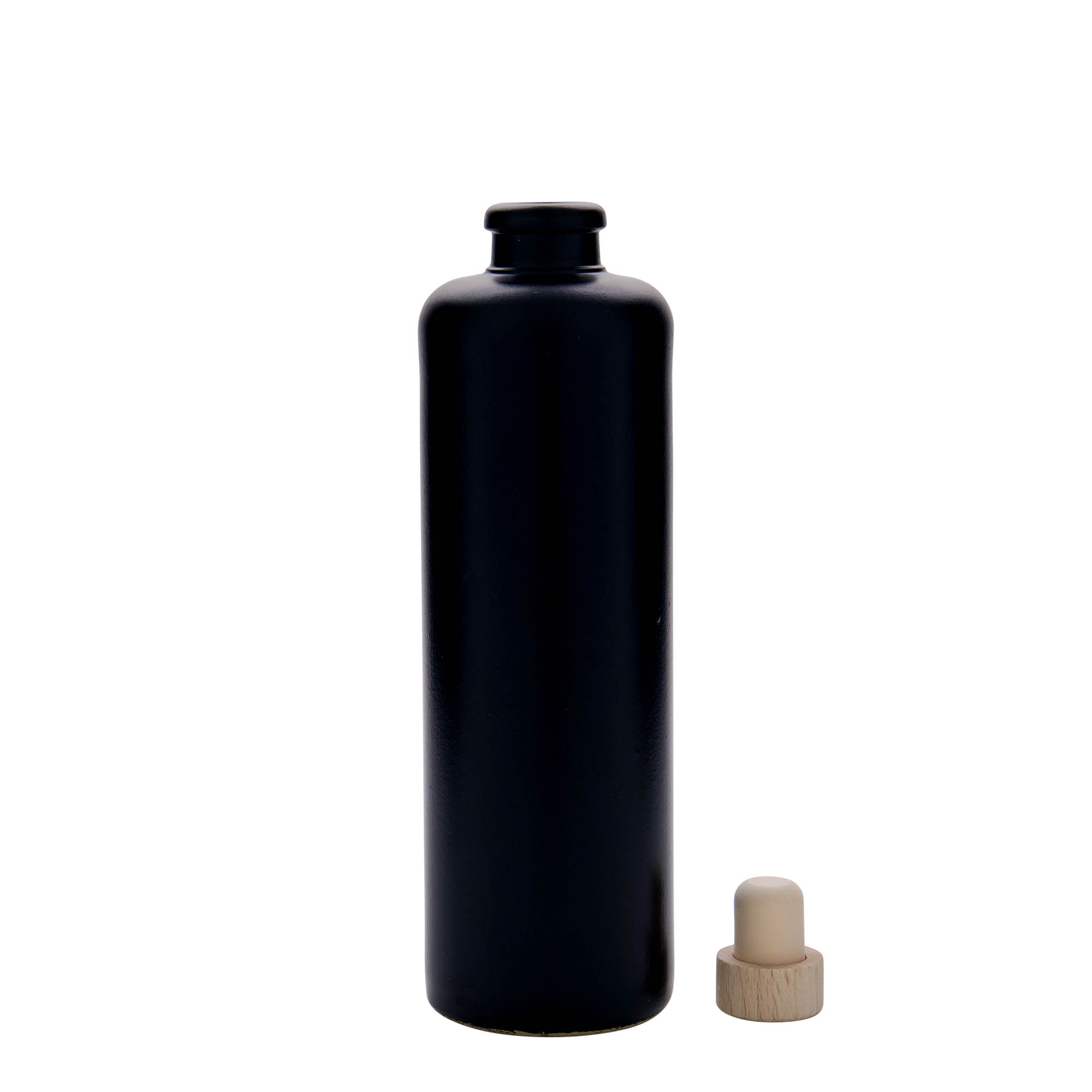 500 ml κανάτα από πήλινο δοχείο, μαύρη, στόμιο: φελλός 500 ml κανάτα από πήλινο δοχείο, μαύρη, στόμιο: φελλός
