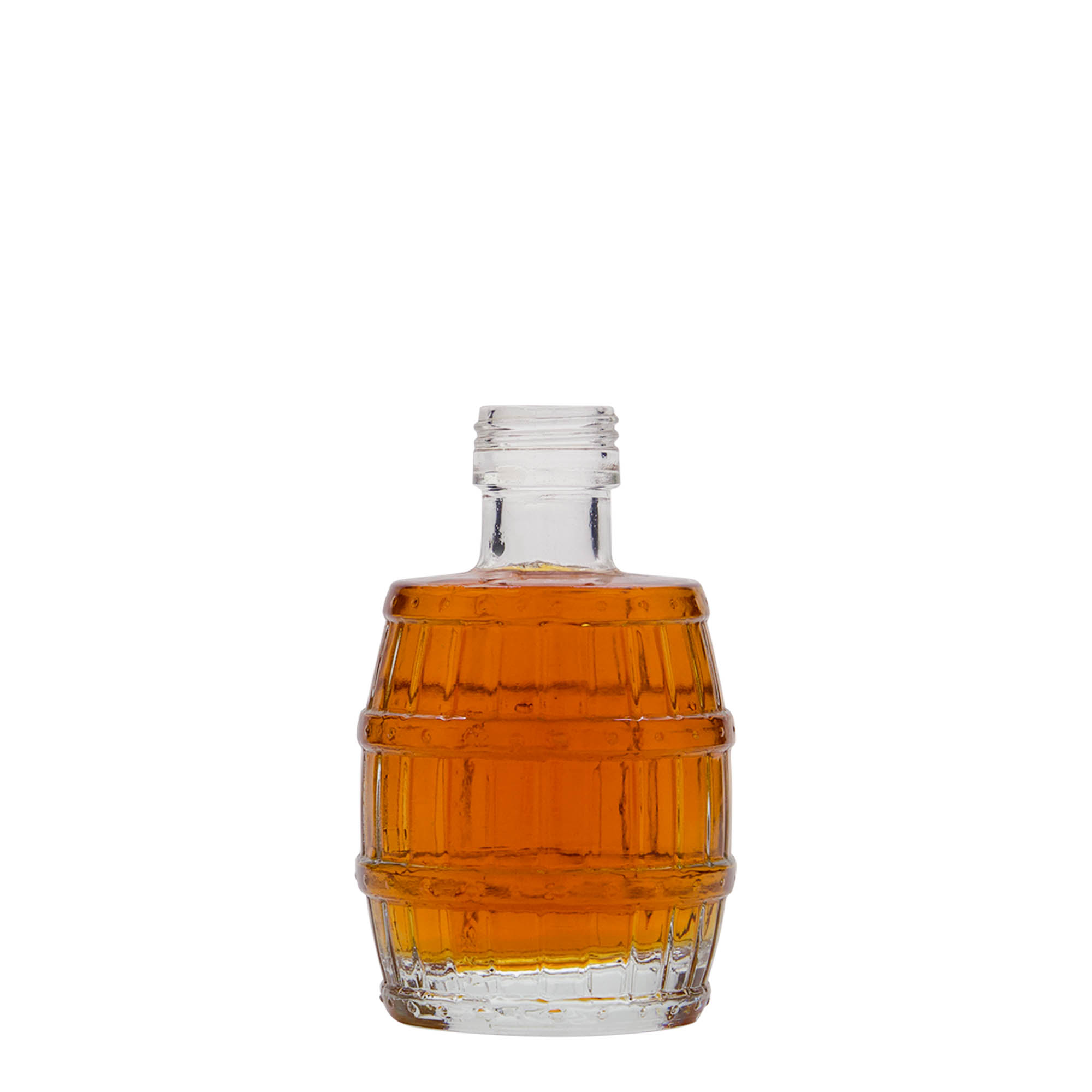 100 ml γυάλινο μπουκάλι 'βαρέλι', στόμιο: PP 24