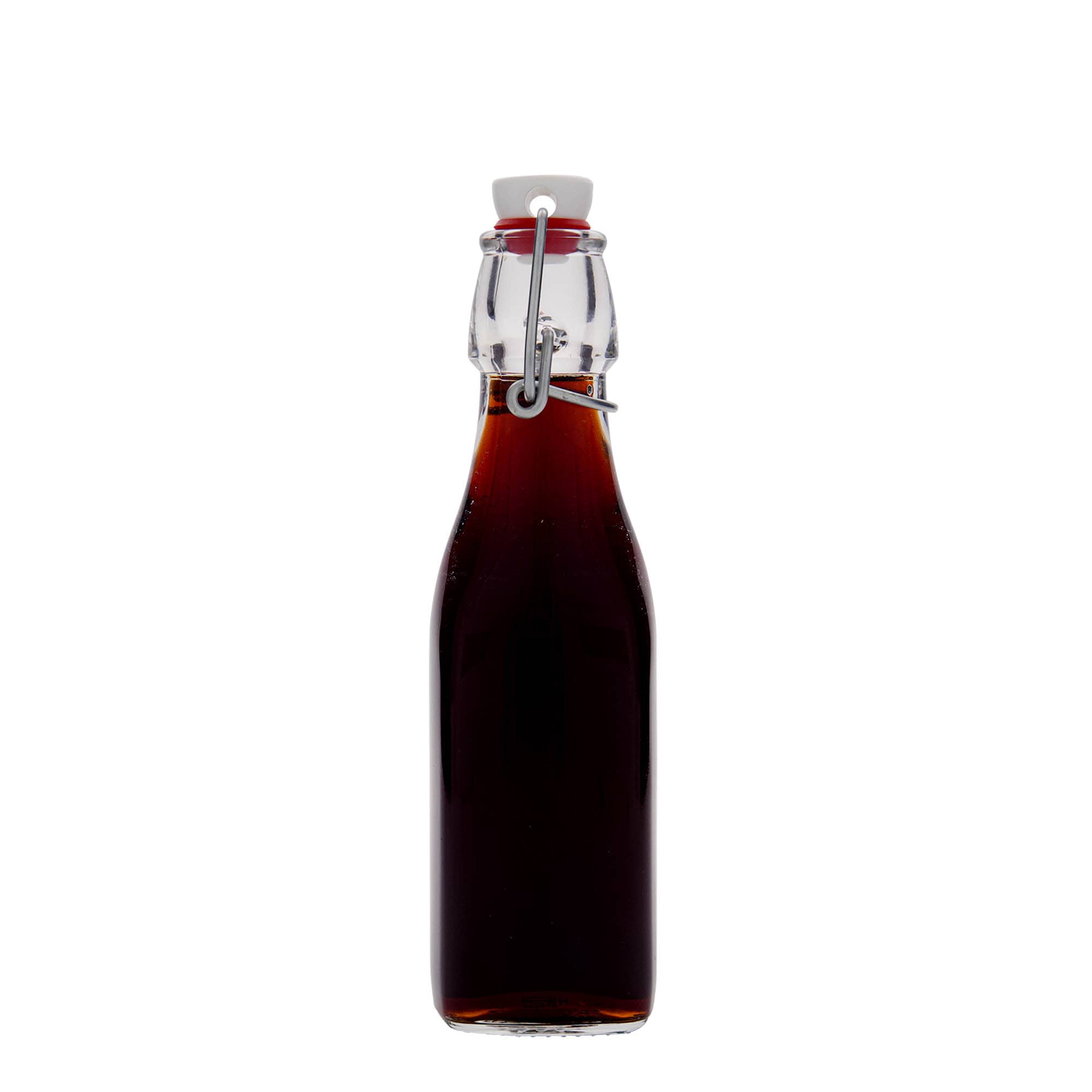 250 ml γυάλινο μπουκάλι 'Swing, τετράγωνο, στόμιο: κλείστρο με μοχλό