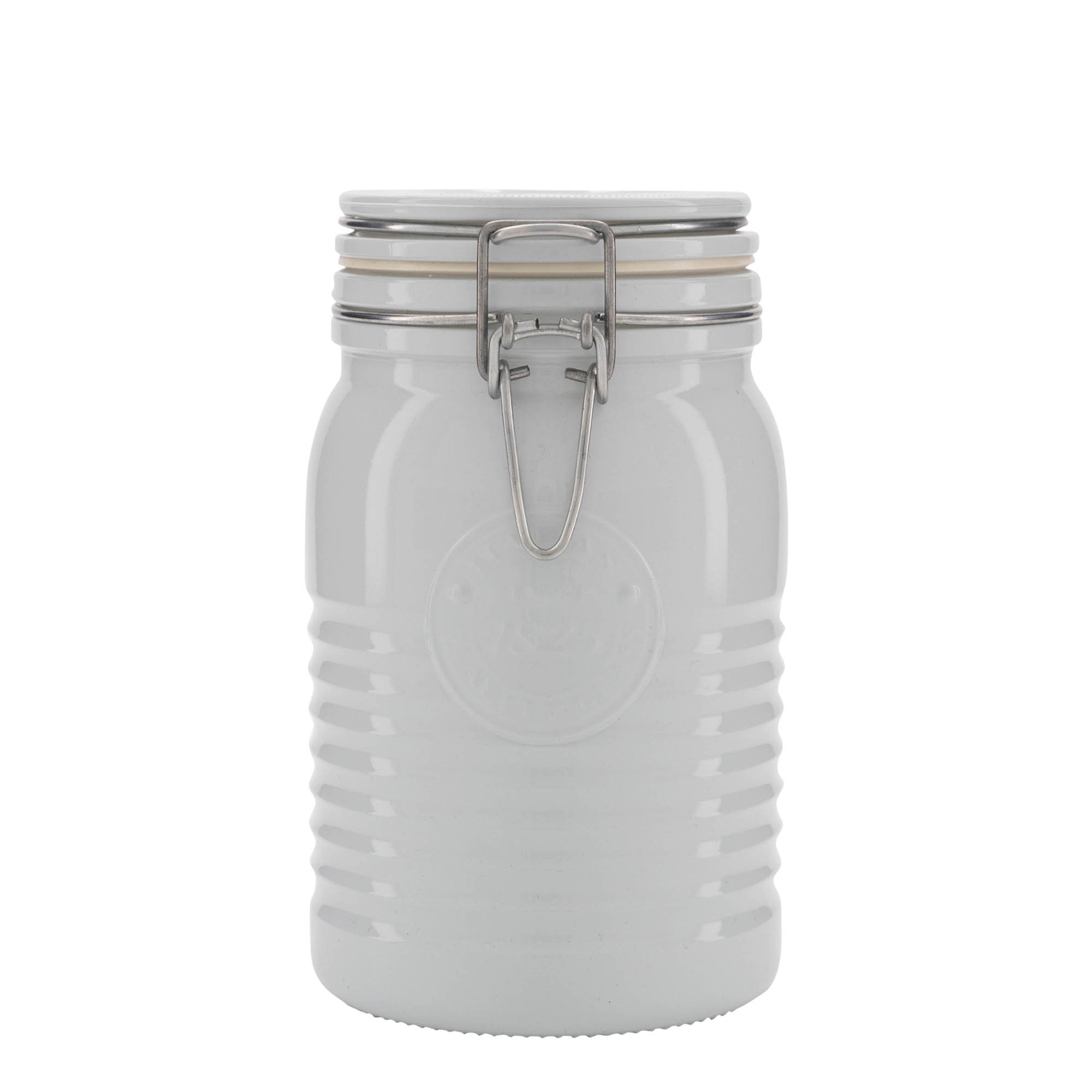 1.000 ml βάζο με σύρμα κλεισίματος 'Officina 1825', λευκό, στόμιο: κλείσιμο με σύρμα