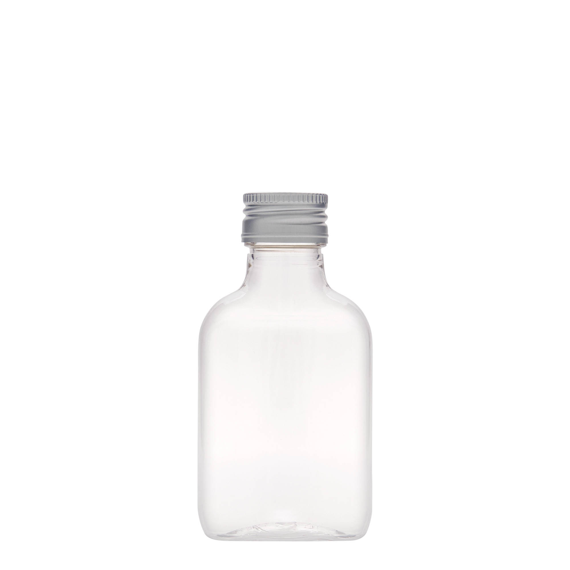 100 ml τσαντάκι φιάλη, οβάλ, πλαστικό PET, στόμιο: PP 28