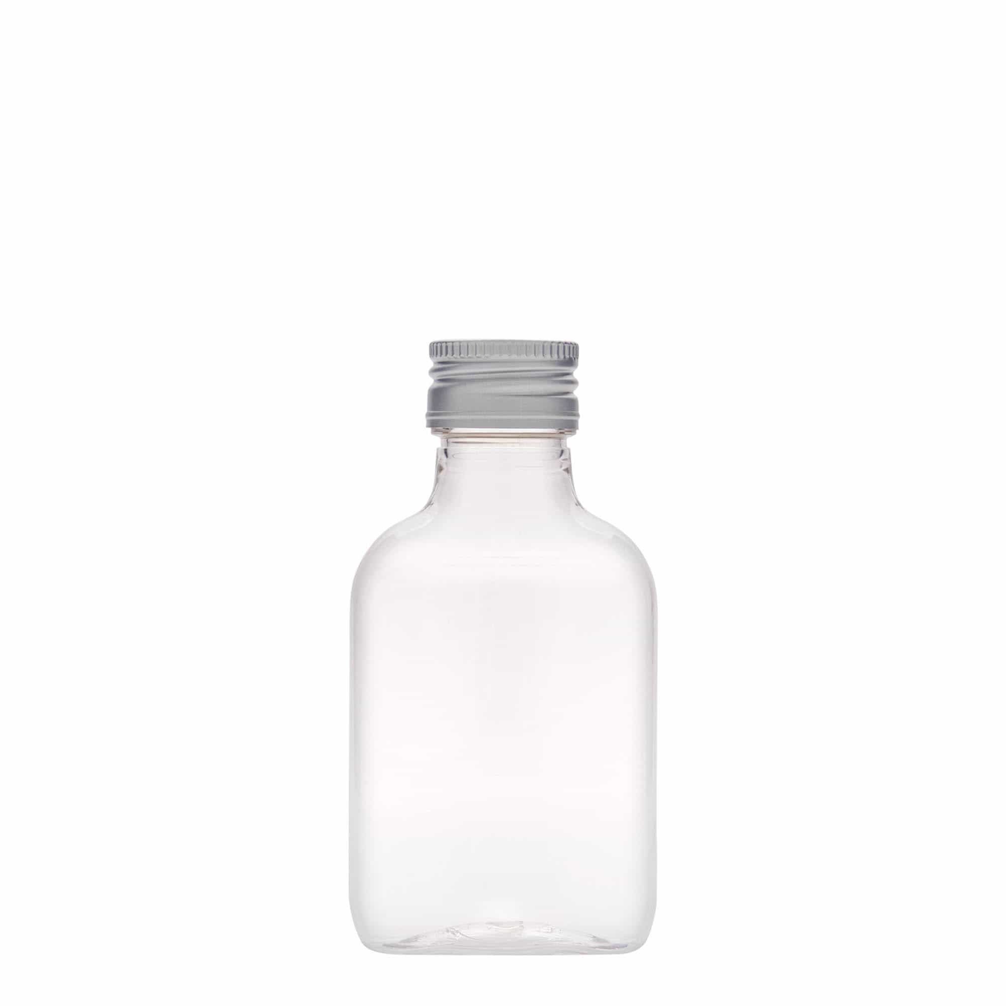 100 ml τσαντάκι φιάλη, οβάλ, πλαστικό PET, στόμιο: PP 28 100 ml τσαντάκι φιάλη, οβάλ, πλαστικό PET, στόμιο: PP 28