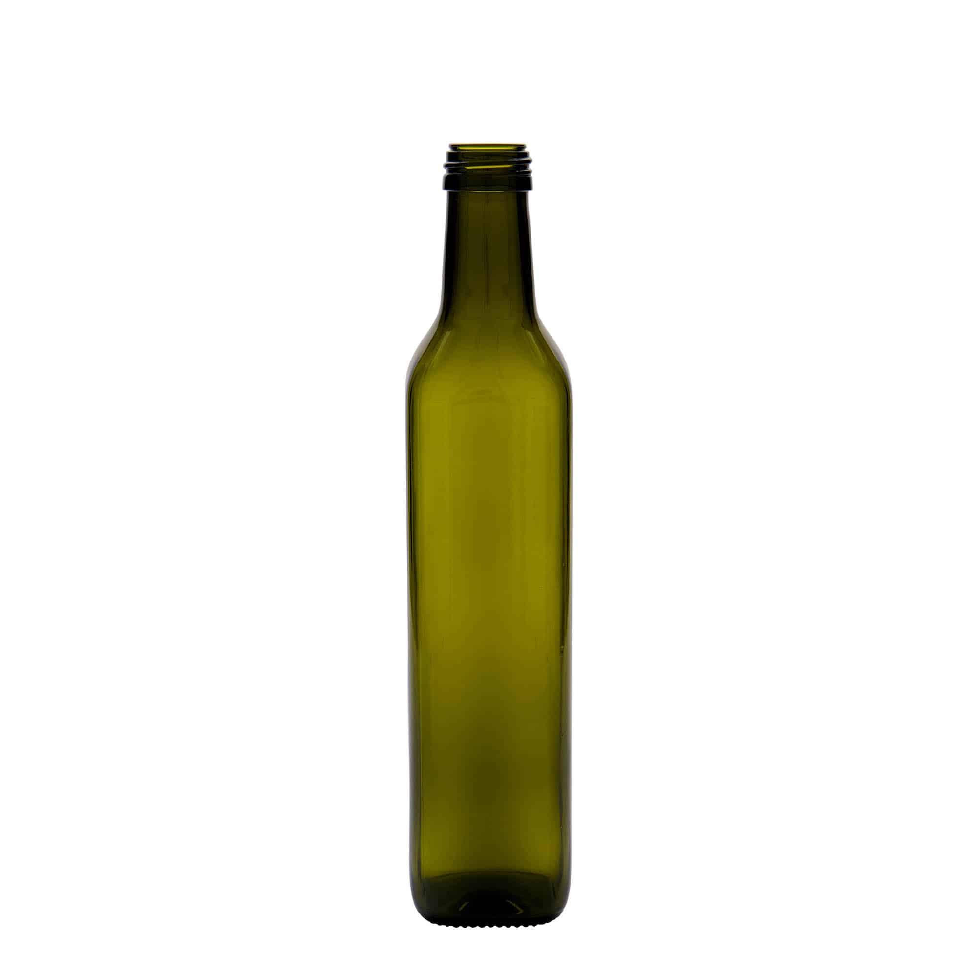 500 ml γυάλινο μπουκάλι 'Marasca', τετράγωνο, παλαιωμένο πράσινο, στόμιο: PP 31,5 500 ml γυάλινο μπουκάλι 'Marasca', τετράγωνο, παλαιωμένο πράσινο, στόμιο: PP 31,5