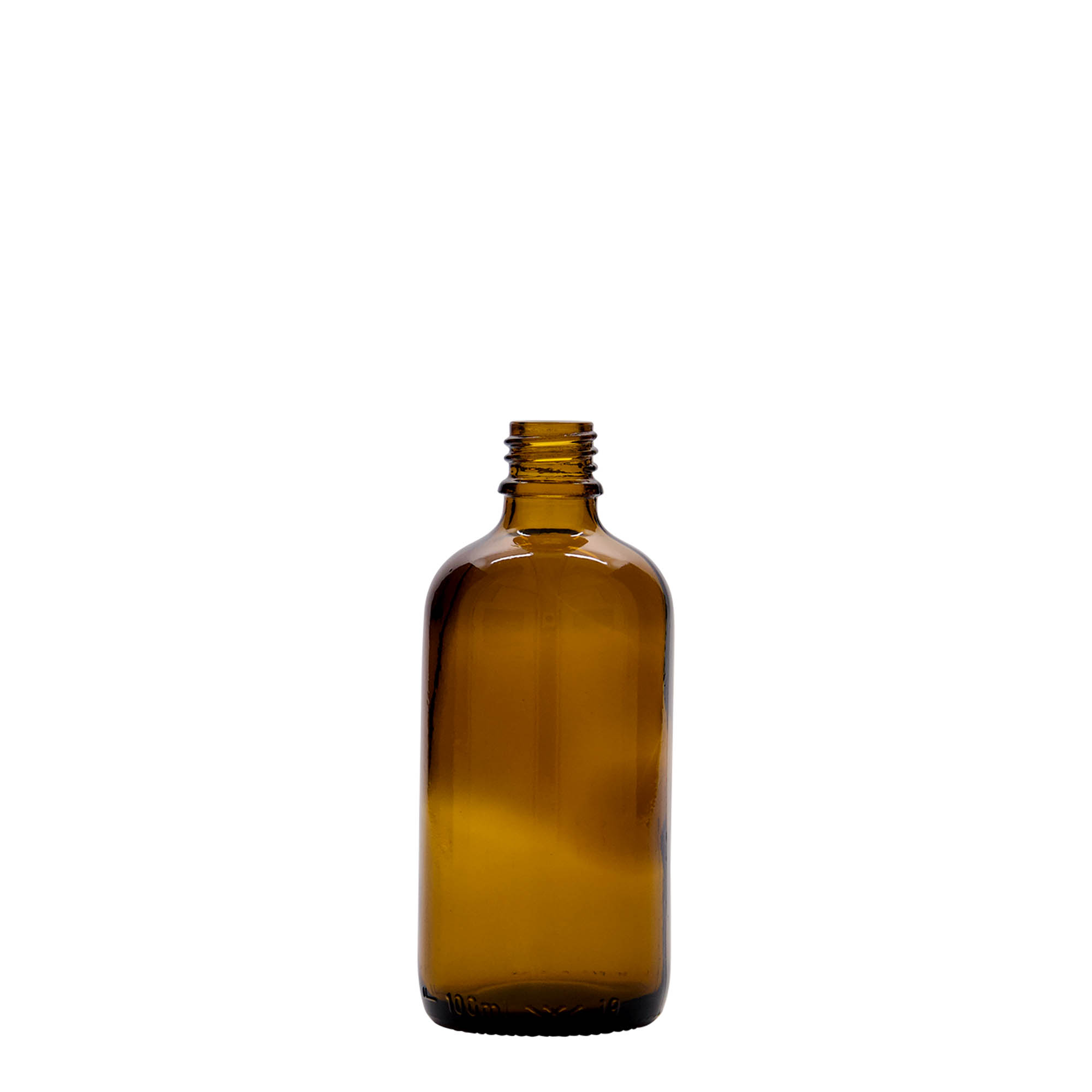 100 ml ιατρικό μπουκάλι, γυάλινο, καφέ, στόμιο: DIN 18