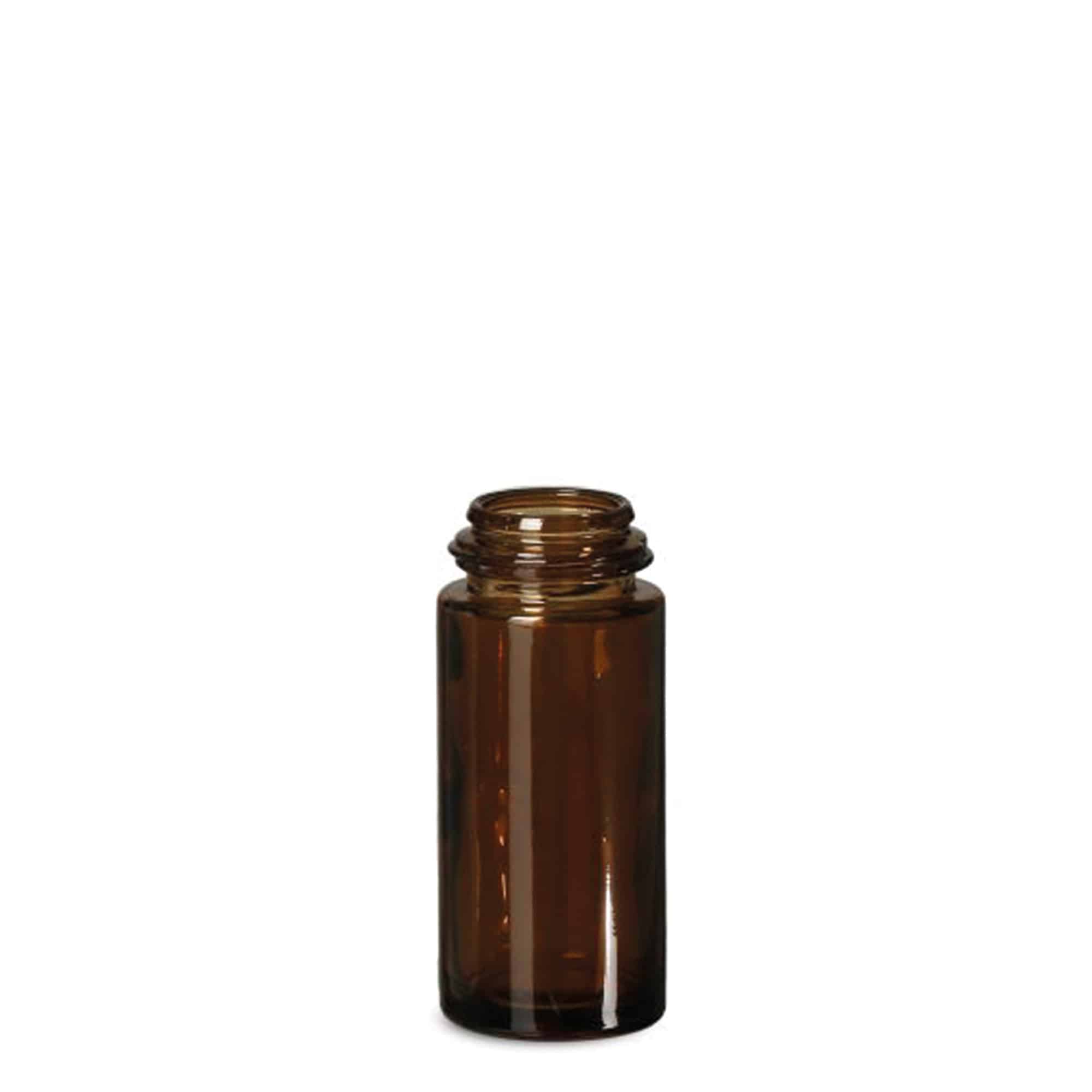 50 ml μπουκάλι roll-on, γυαλί, καφέ, στόμιο: βιδωτό καπάκι