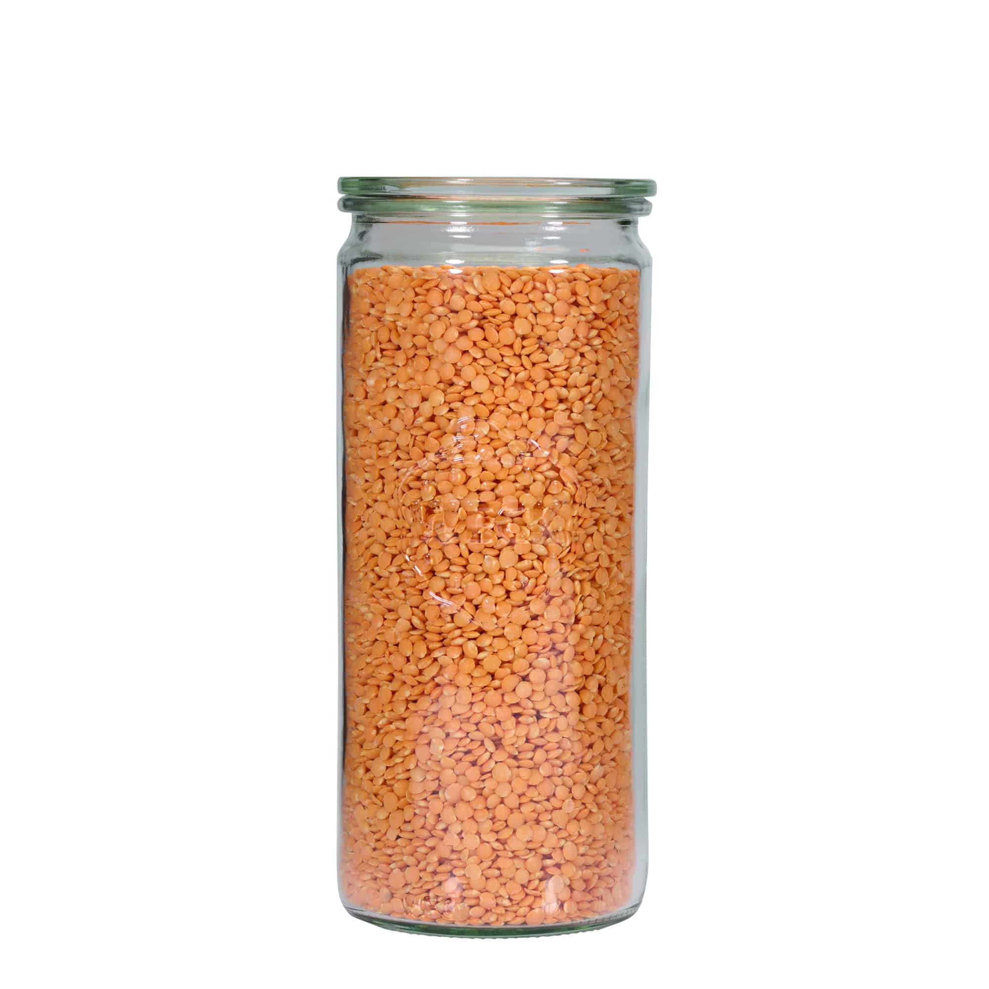 1.040 ml WECK-γυάλινο κυλινδρικό δοχείο, στόμιο: στρογγυλή άκρη