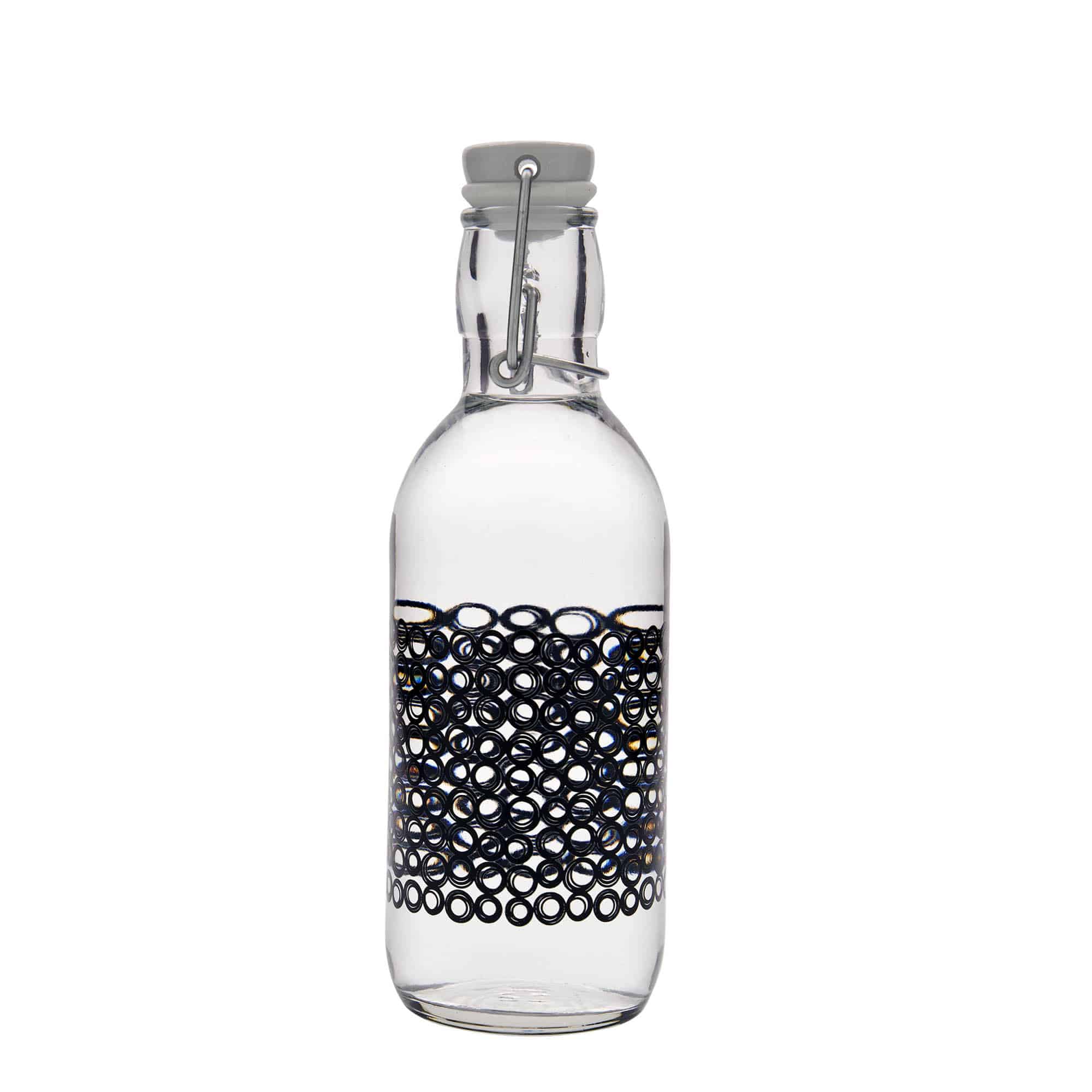 500 ml γυάλινο μπουκάλι 'Emilia', σχέδιο: Circola nero, στόμιο: κλείσιμο με μηχανισμό αρπάγης 500 ml γυάλινο μπουκάλι 'Emilia', σχέδιο: Circola nero, στόμιο: κλείσιμο με μηχανισμό αρπάγης