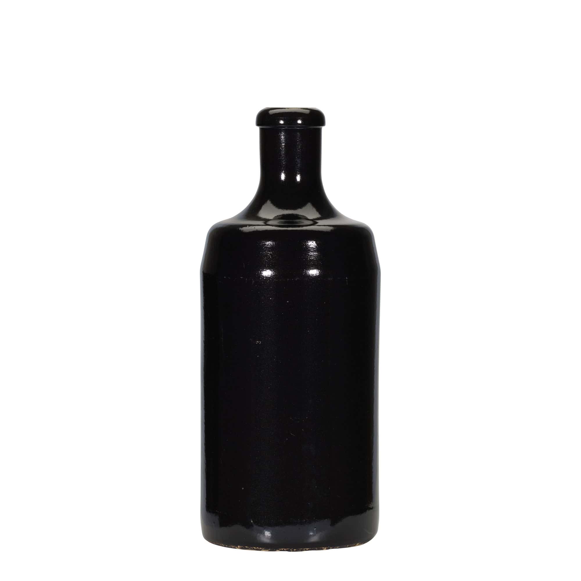 Κεραμικό μπουκάλι 'Calvados' 700 ml, κεραμικό, μαύρο, στόμιο: φελλός