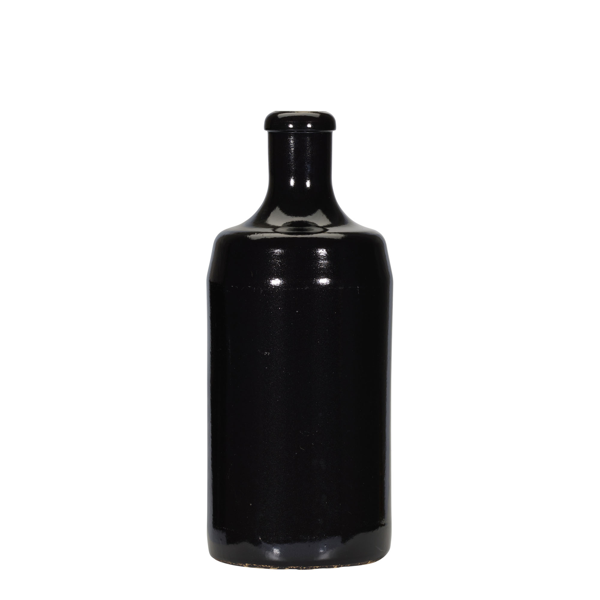 700 ml πήλινο δοχείο 'Calvados, πέτρινο σκεύος, μαύρο, στόμιο: φελλός