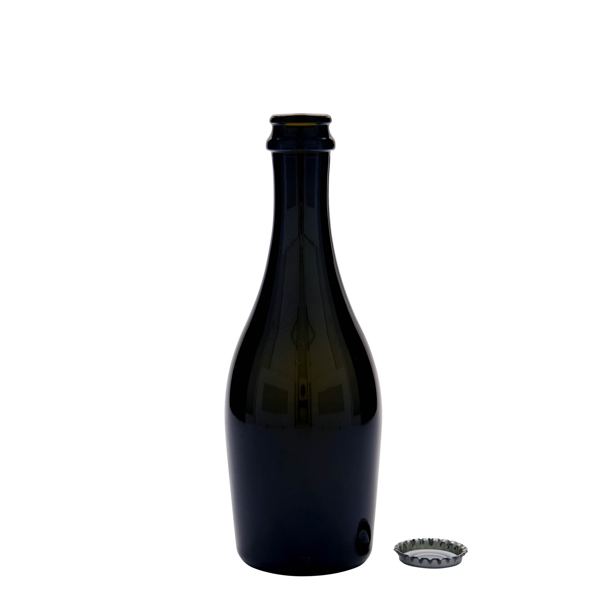 330 ml φιάλη σαμπάνιας 'Carmen', γυαλί, παλαιωμένο πράσινο, στόμιο: καπάκι κορώνας