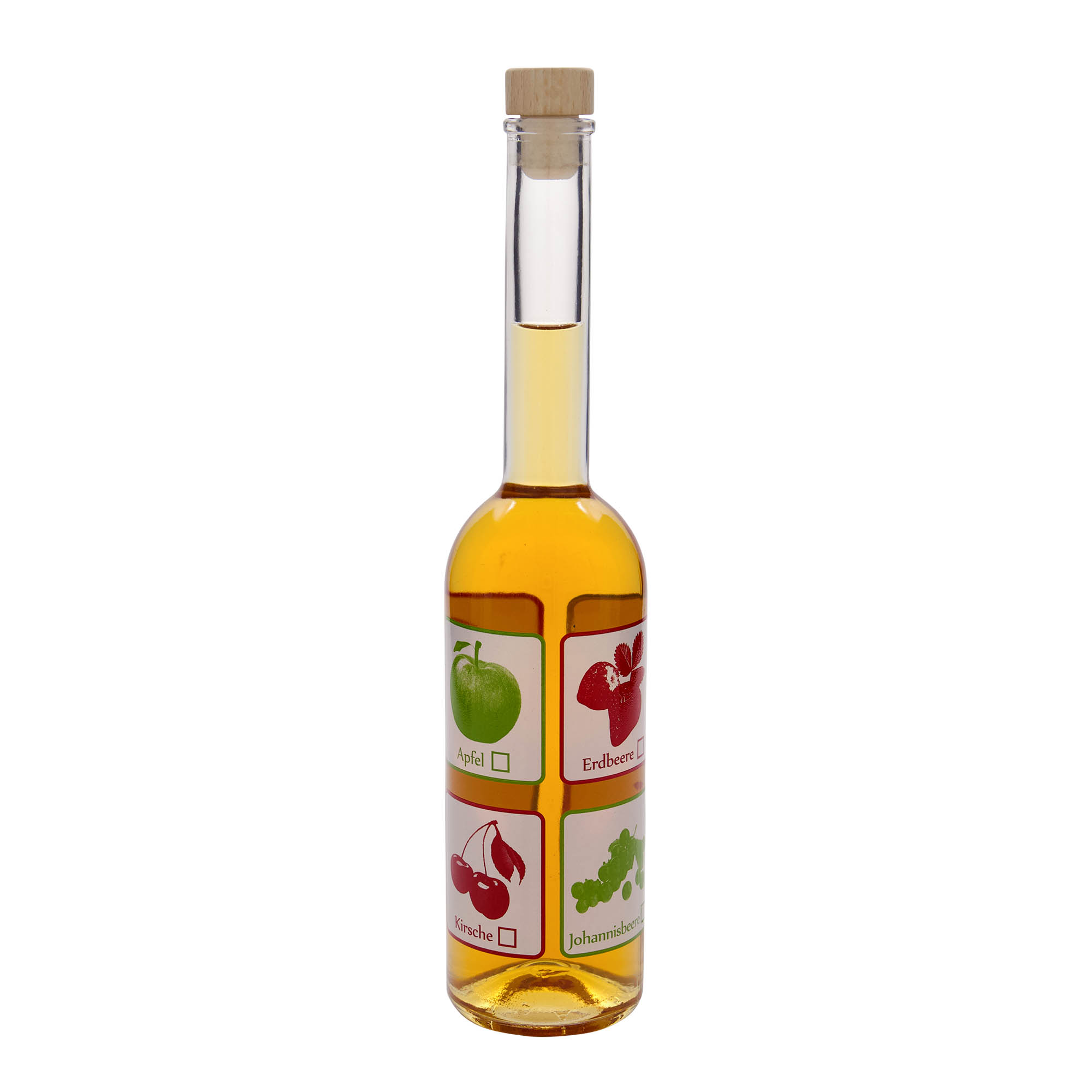 500 ml γυάλινο μπουκάλι 'Opera', θέμα: Φρούτα, στόμιο: Φελλός