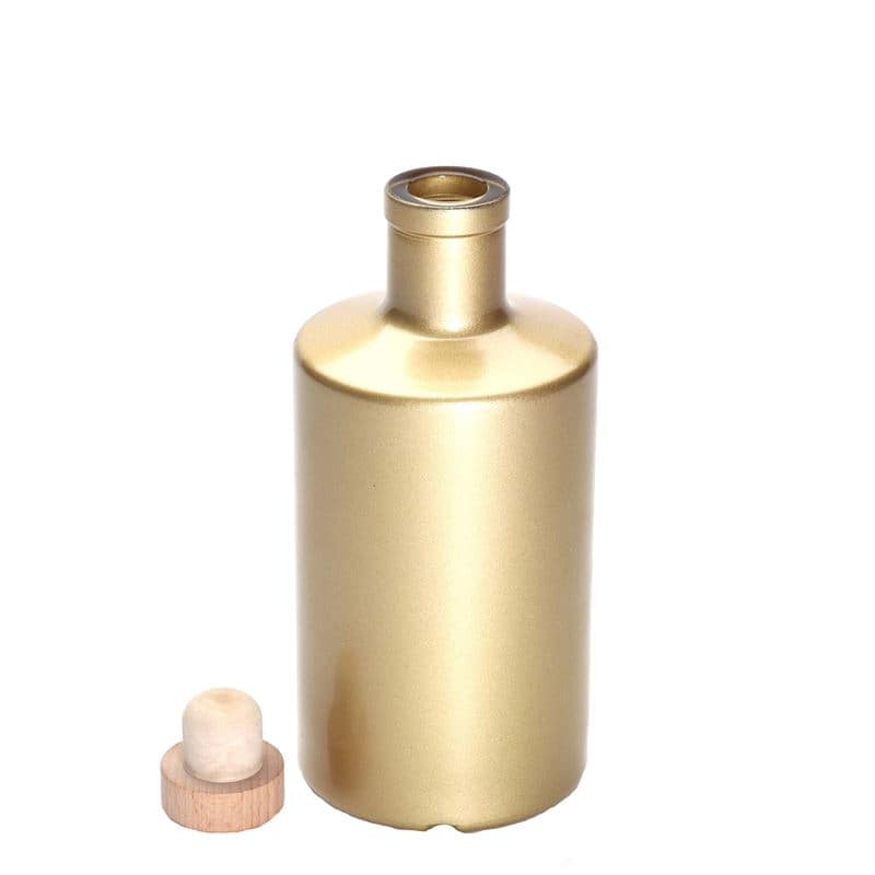 Γυάλινο μπουκάλι 'Caroline' 500 ml, χρυσό, στόμιο: φελλός