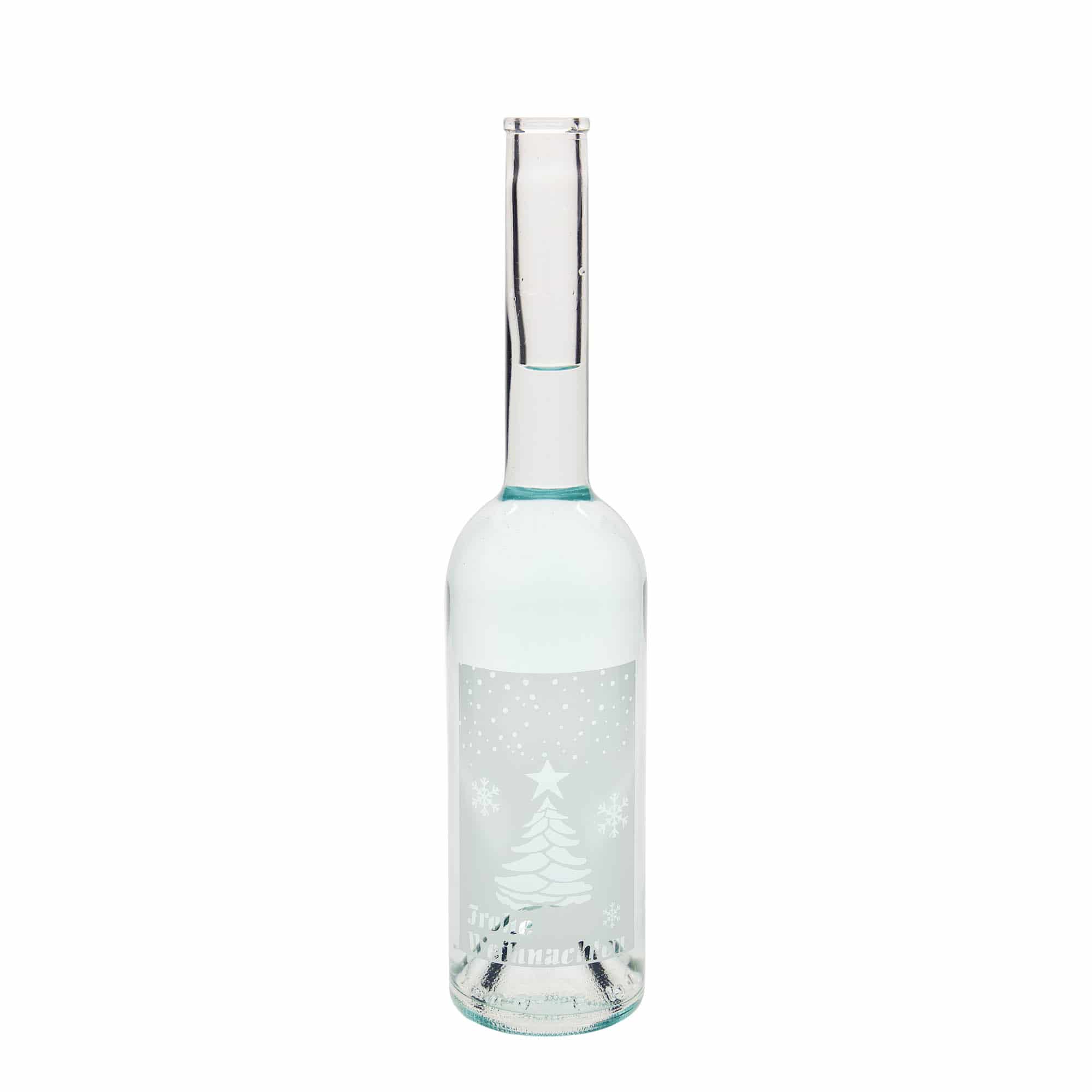 500 ml γυάλινο μπουκάλι 'Opera', σχέδιο: Λευκά Χριστούγεννα, στόμιο: Φελλός