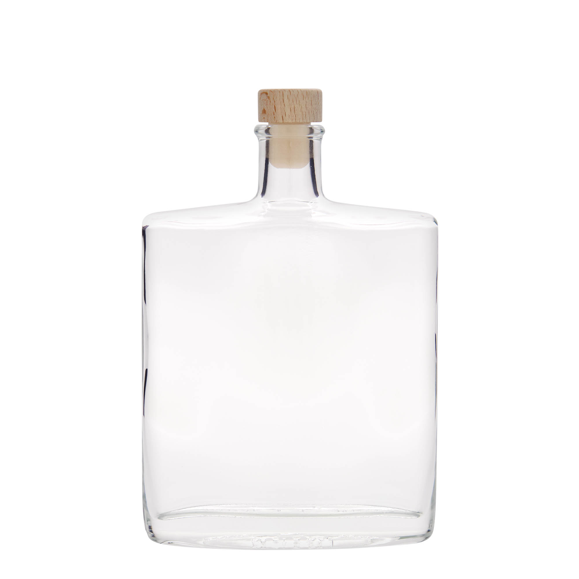 500 ml γυάλινο μπουκάλι 'Zorbas', οβάλ, στόμιο: φελλός