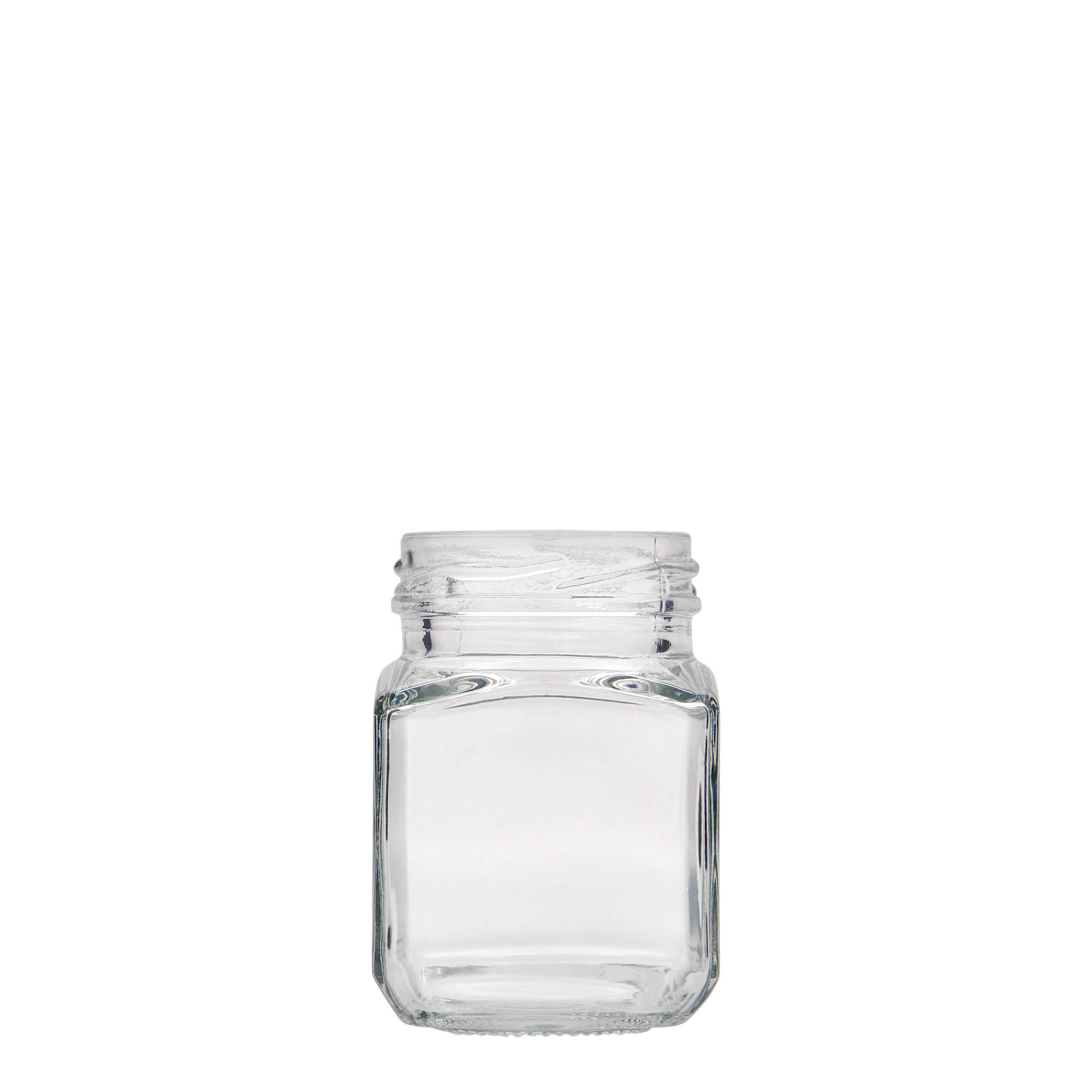 106 ml τετράγωνο γυάλινο βάζο, στόμιο: Twist-Off (TO 48) 106 ml τετράγωνο γυάλινο βάζο, στόμιο: Twist-Off (TO 48)