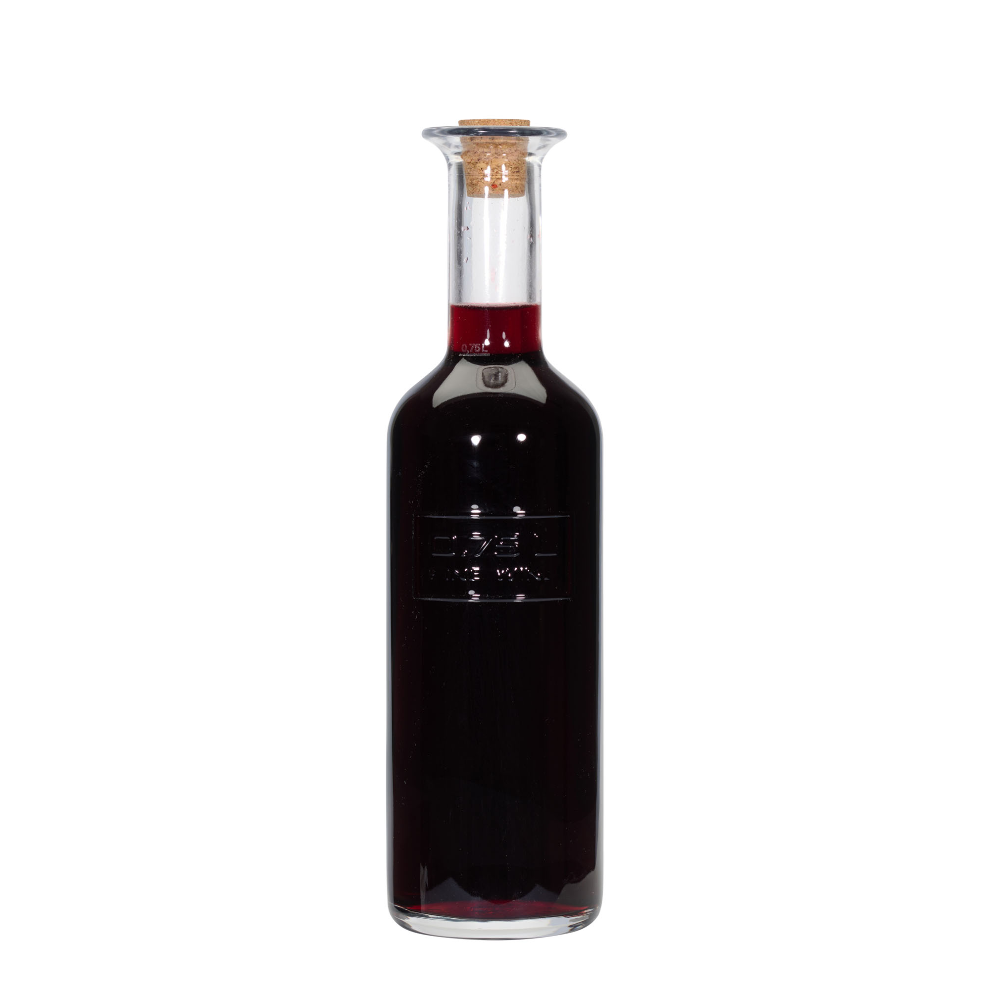750 ml γυάλινο μπουκάλι 'Optima Fine Wine', στόμιο: φελλός