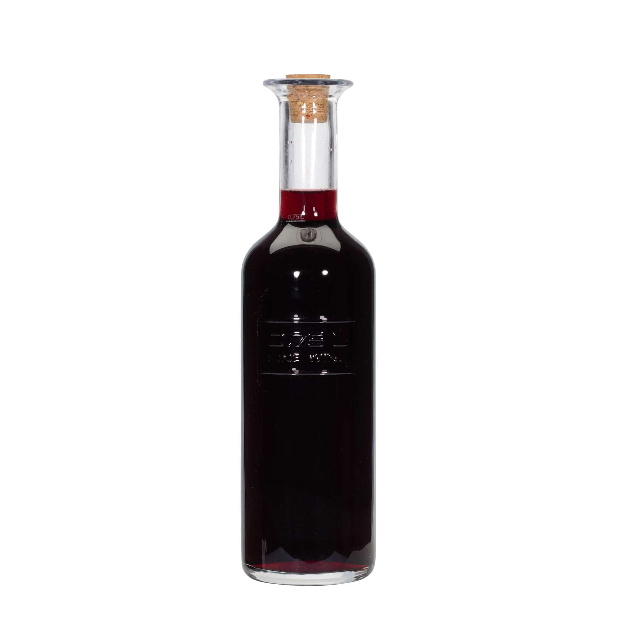 750 ml γυάλινο μπουκάλι 'Optima Fine Wine', στόμιο: φελλός