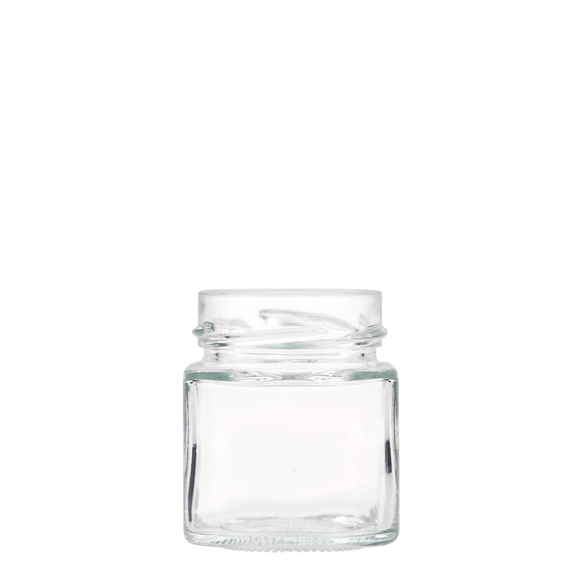 156 ml τετράγωνο γυάλινο βάζο 'Funny', στόμιο: Deep-Twist-Off (DTO 58) 156 ml τετράγωνο γυάλινο βάζο 'Funny', στόμιο: Deep-Twist-Off (DTO 58)