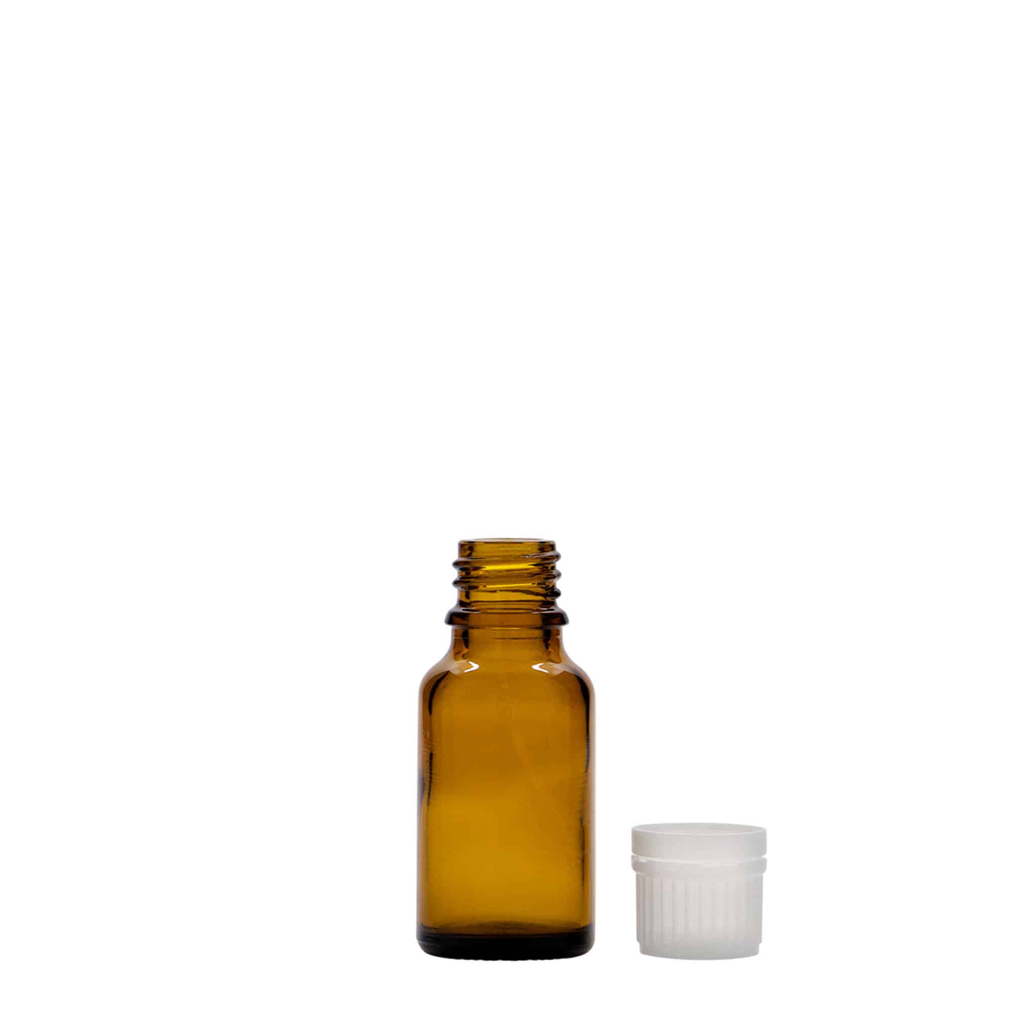 15 ml φιαλίδιο φαρμάκου, γυαλί, καφέ, στόμιο: DIN 18