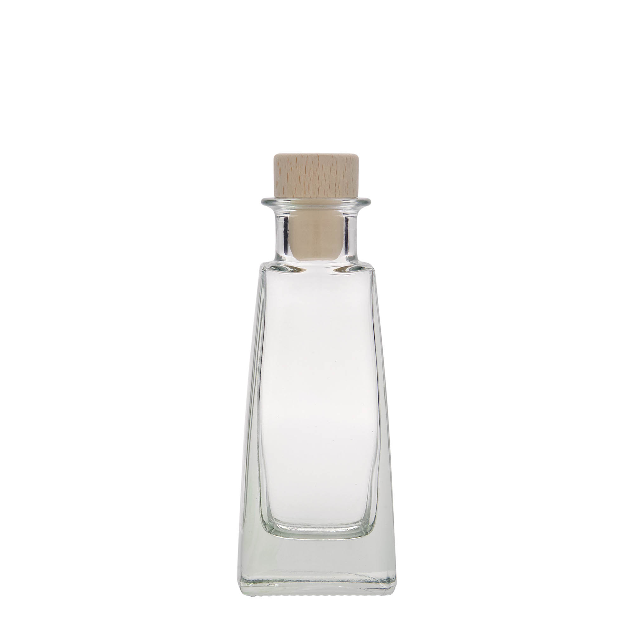 100 ml γυάλινο μπουκάλι 'Timmy', ορθογώνιο, στόμιο: φελλός