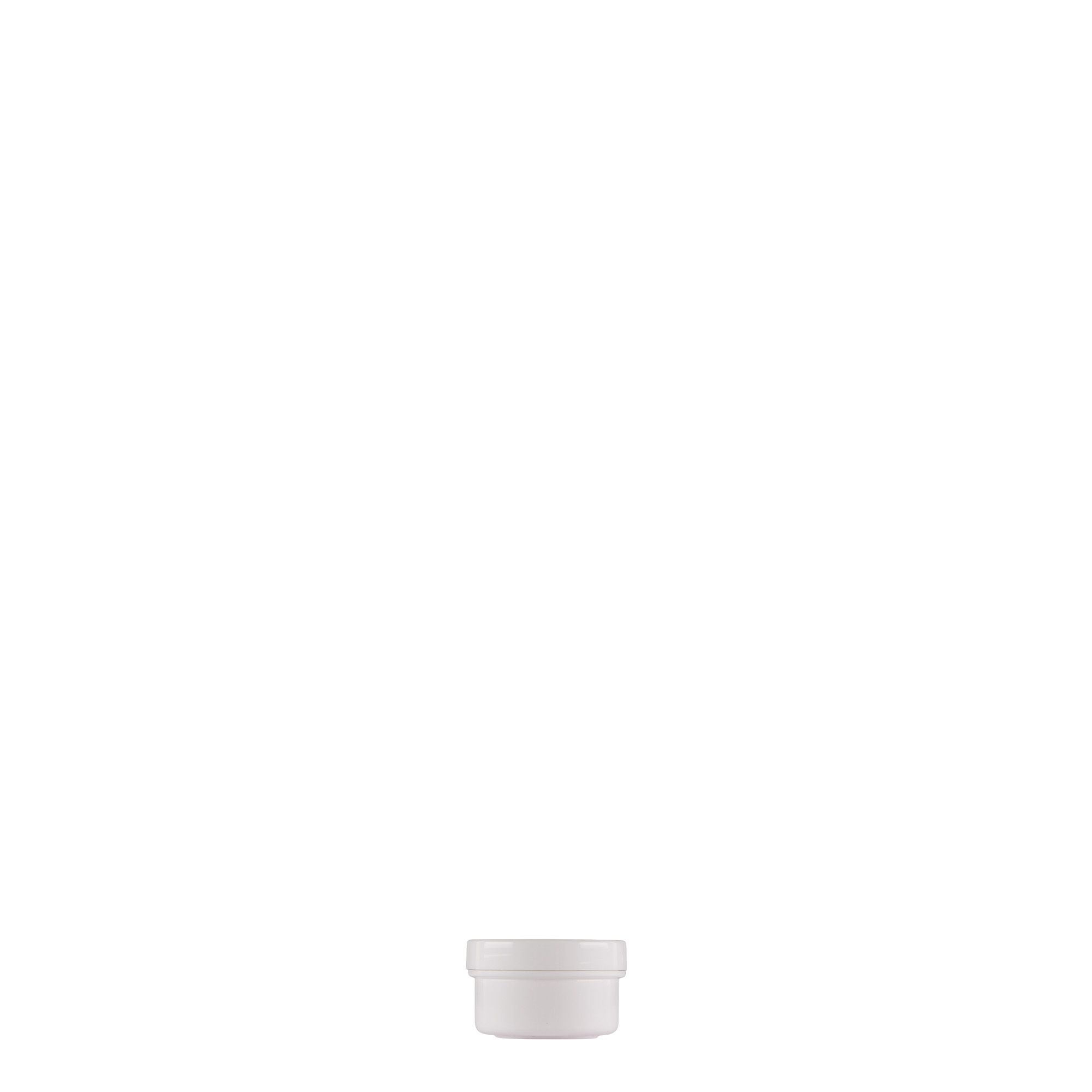 6 ml πλαστικό δοχείο 'White Line', PP, λευκό, στόμιο: βιδωτό καπάκι