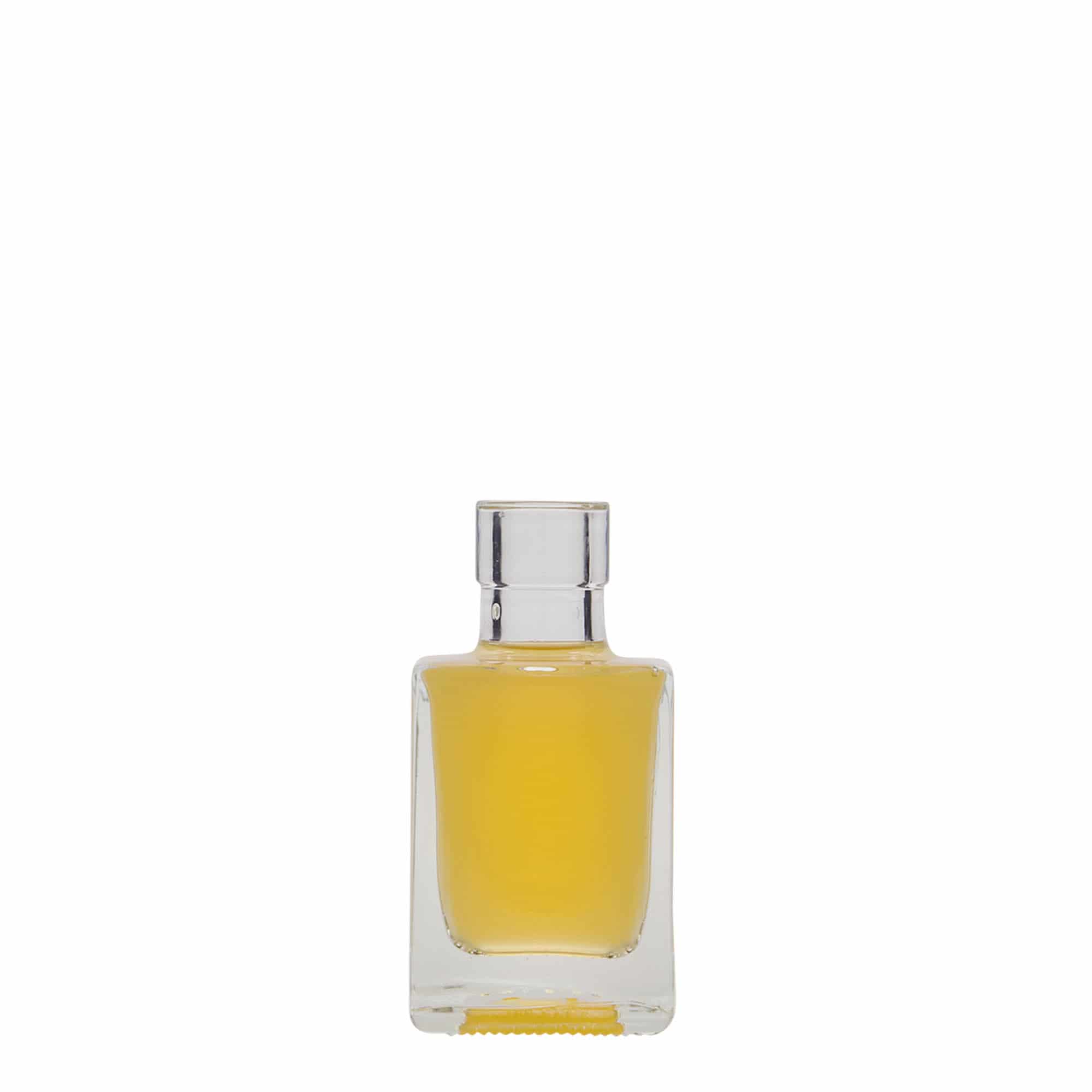 50 ml γυάλινο μπουκάλι 'Cube', τετράγωνο, στόμιο: φελλός