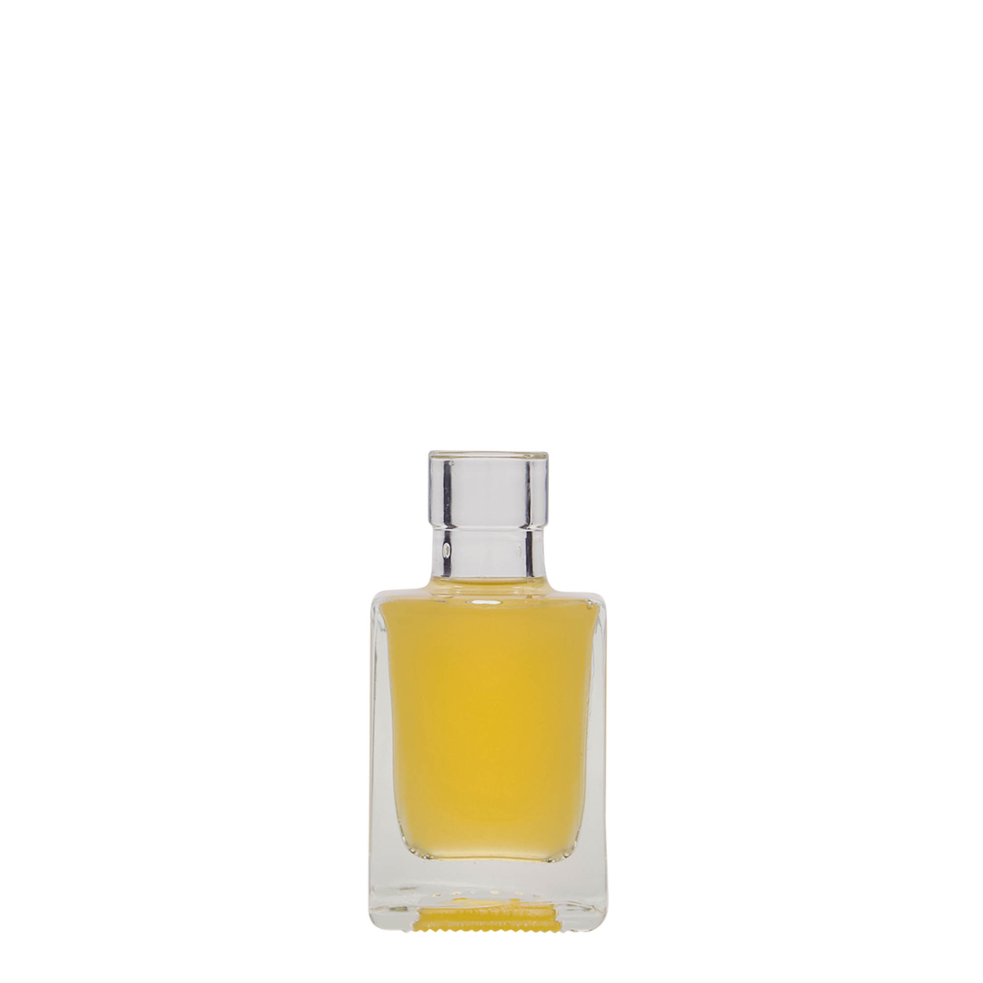 50 ml γυάλινο μπουκάλι 'Cube', τετράγωνο, στόμιο: φελλός 50 ml γυάλινο μπουκάλι 'Cube', τετράγωνο, στόμιο: φελλός