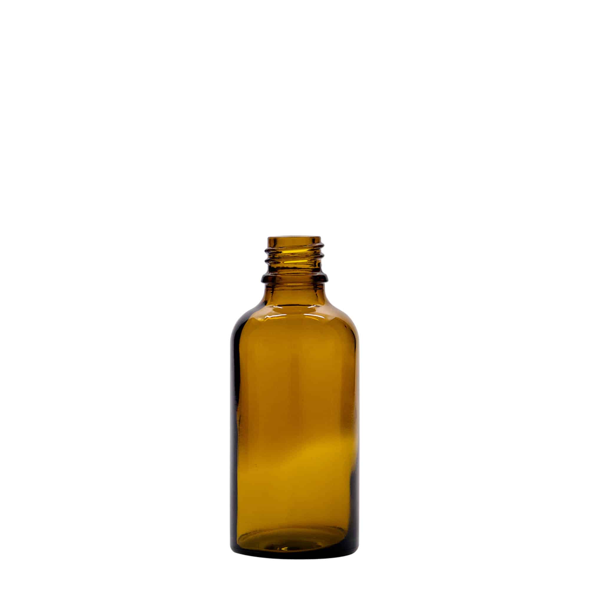 50 ml φιαλίδιο με πιπέτα, ιατρικό, γυάλινο, καφέ-κόκκινο, στόμιο: DIN 18