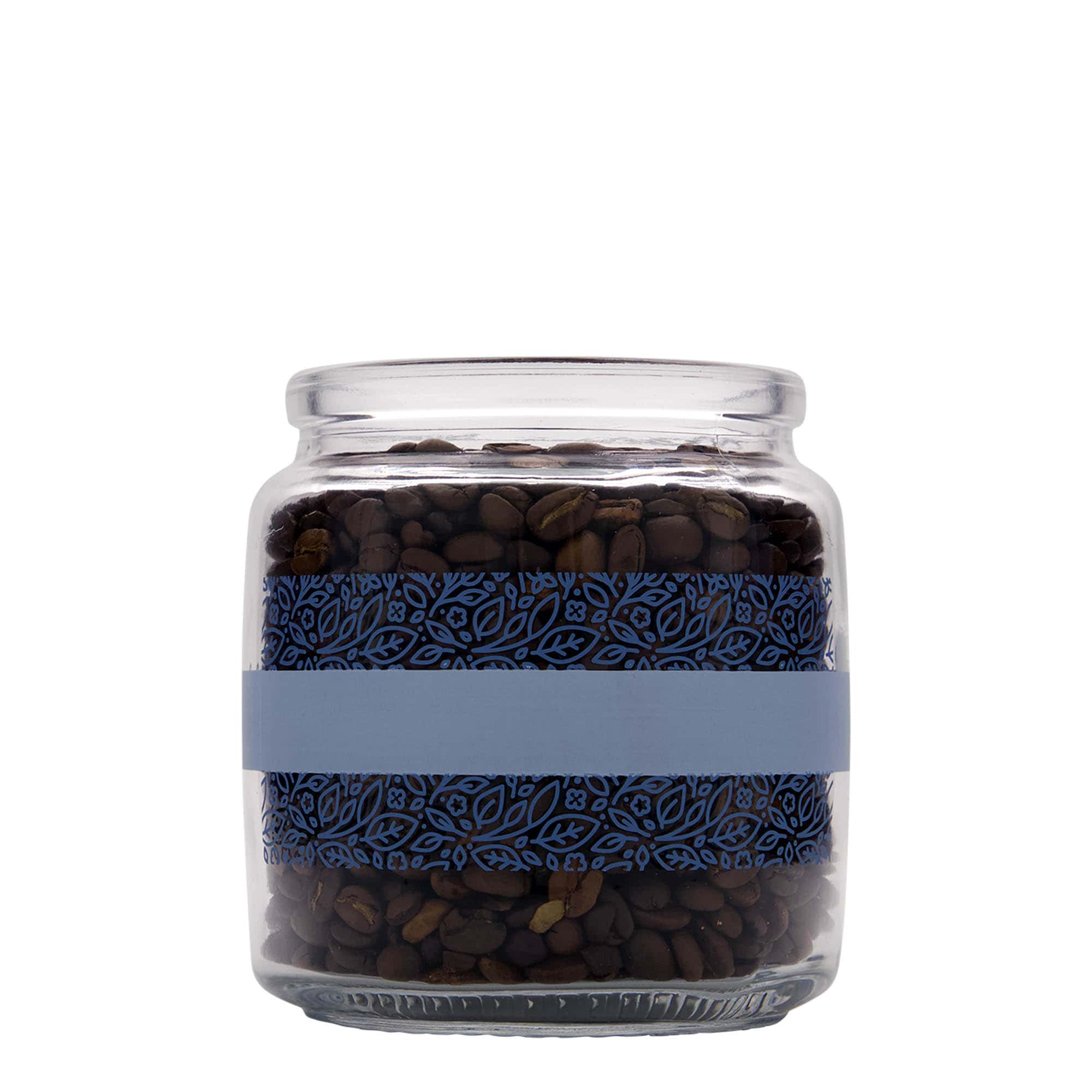 750 ml γυάλινο βάζο με φελλό 'Giara', σχέδιο: Naturalmente blu, στόμιο: φελλός
