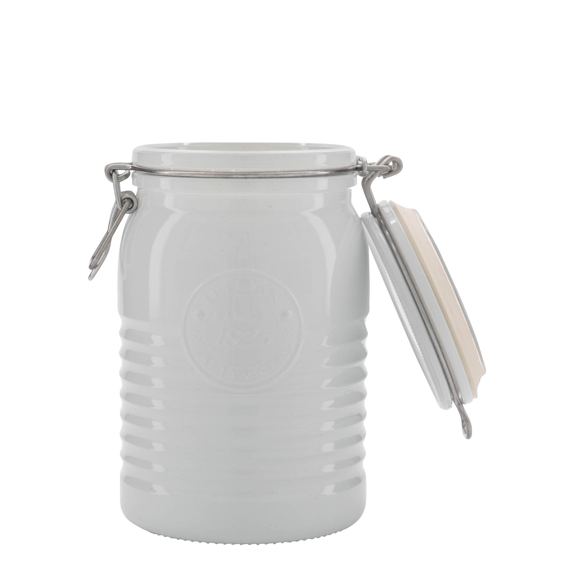 1.000 ml βάζο με σύρμα κλεισίματος 'Officina 1825', λευκό, στόμιο: κλείσιμο με σύρμα