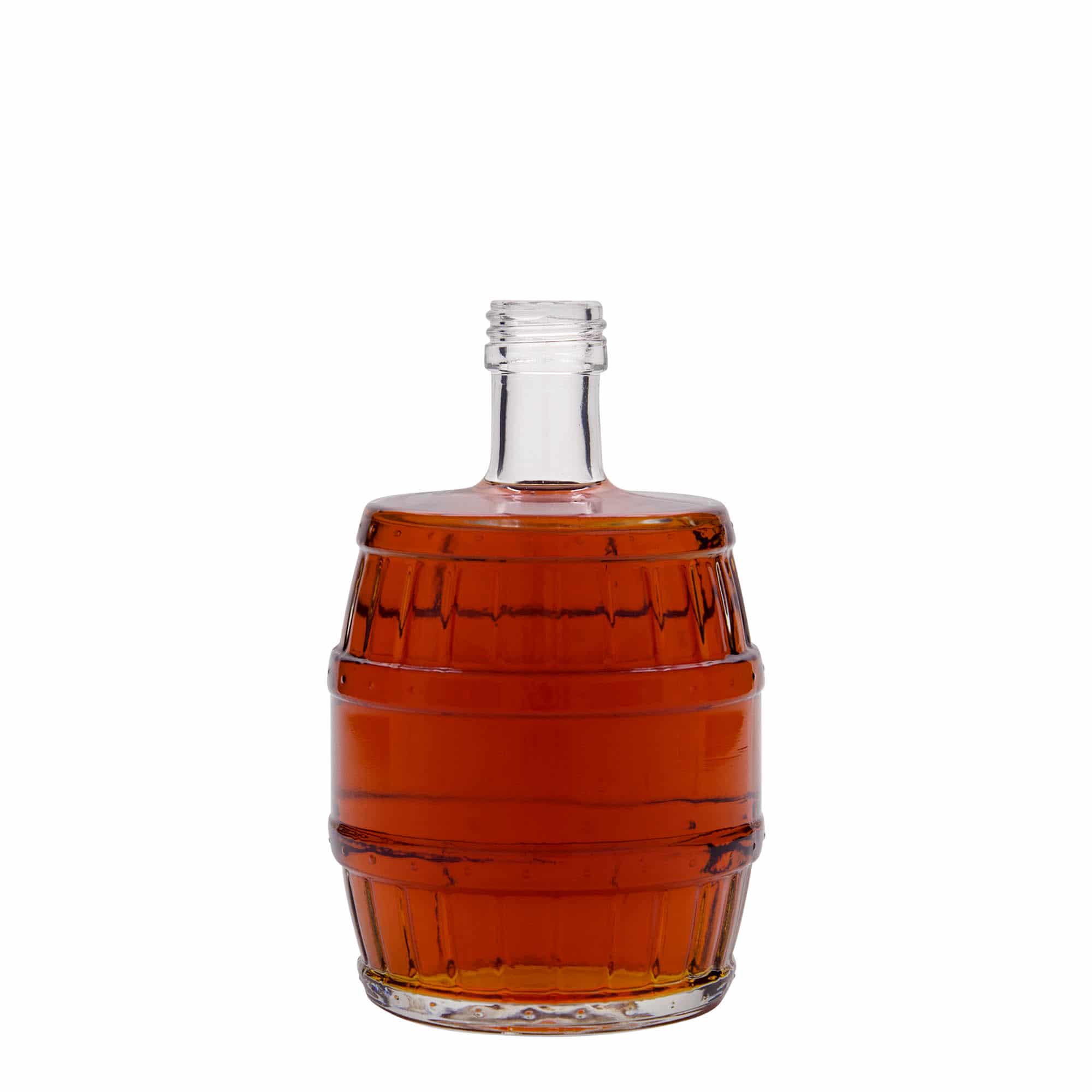 500 ml γυάλινο μπουκάλι 'βαρέλι', στόμιο: PP 28