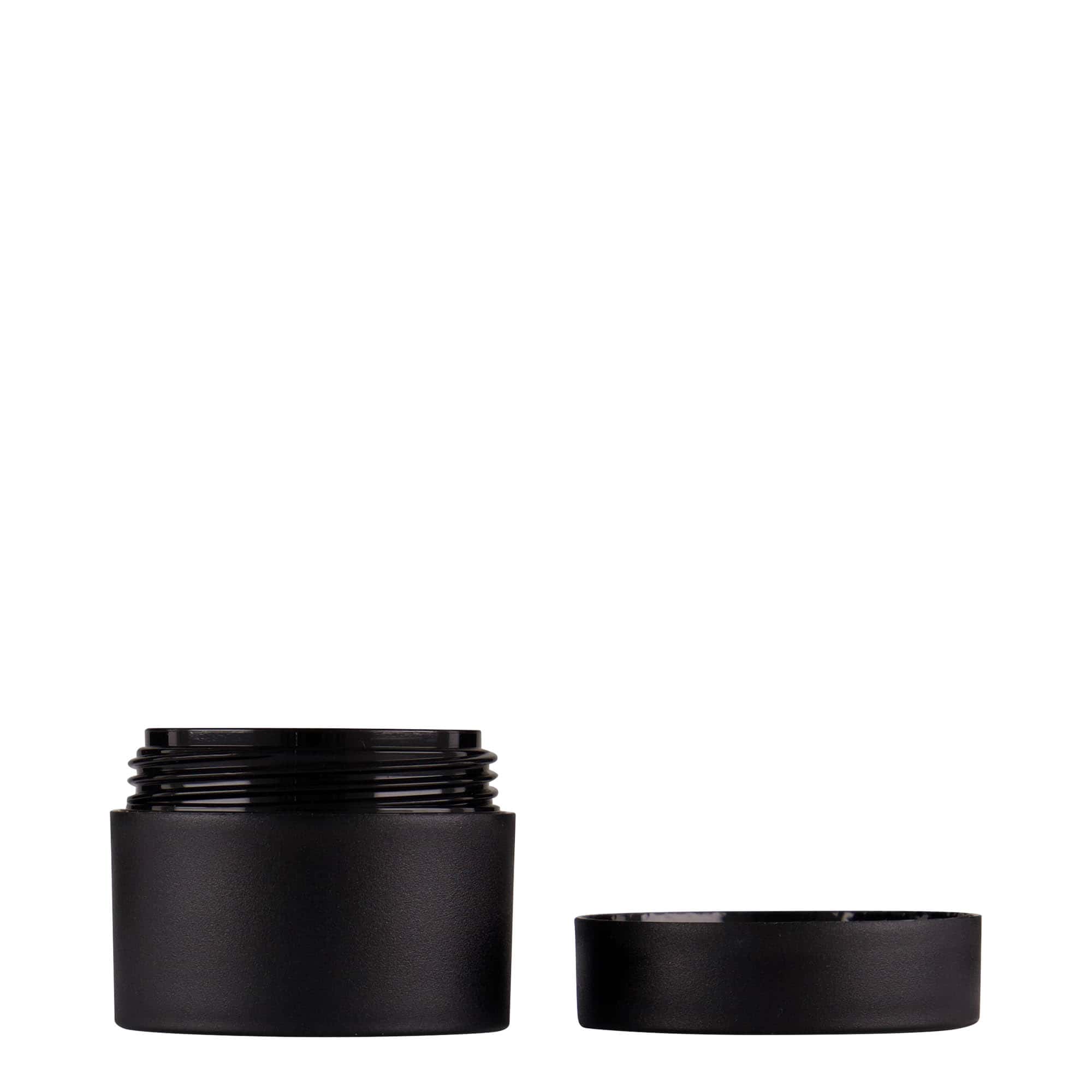 15 ml πλαστικό δοχείο 'Antonella', PP, μαύρο, στόμιο: βιδωτό καπάκι