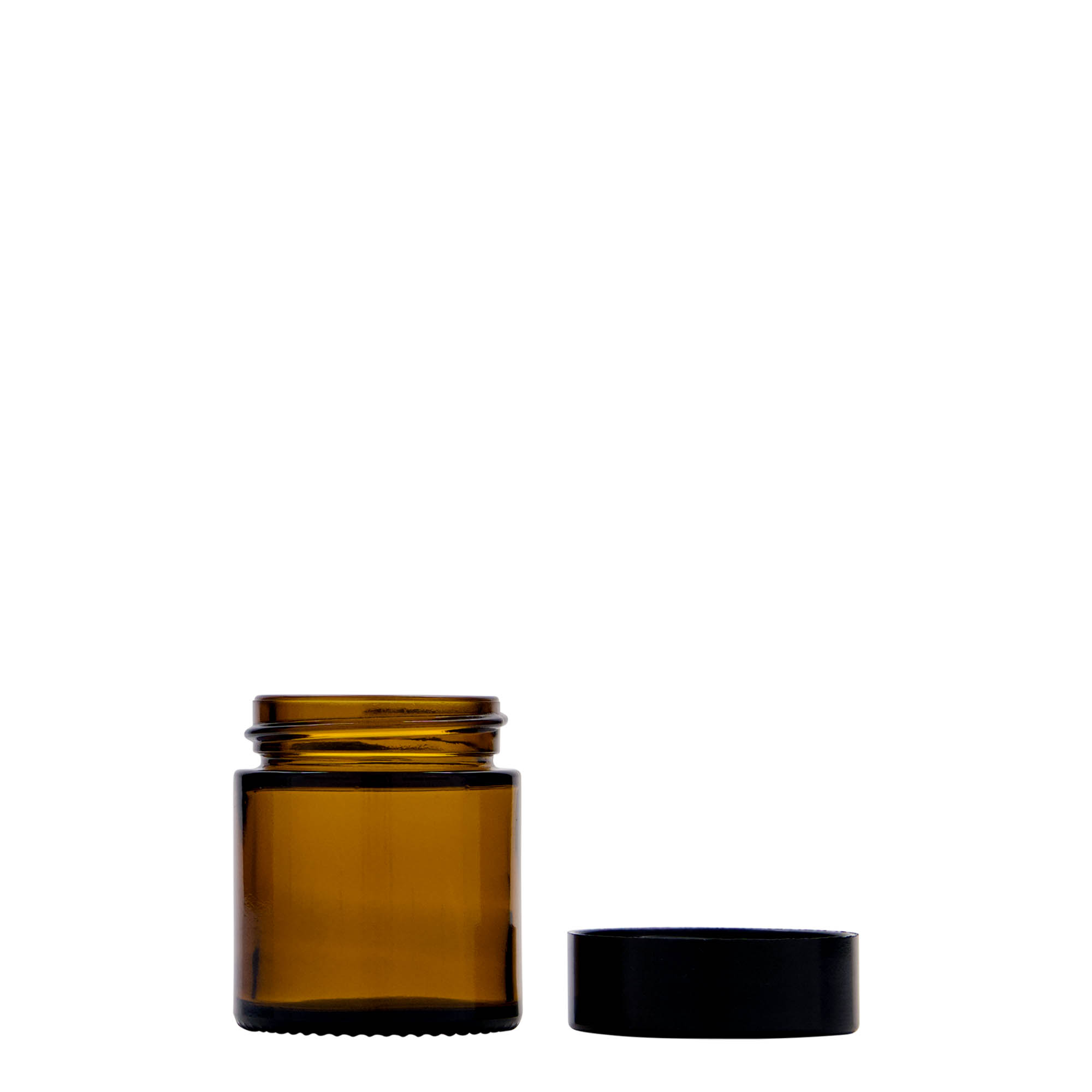 Βάζο για καλλυντικά 'Brown Line' 30 ml, γυάλινο, καφέ, στόμιο: βιδωτό πώμα