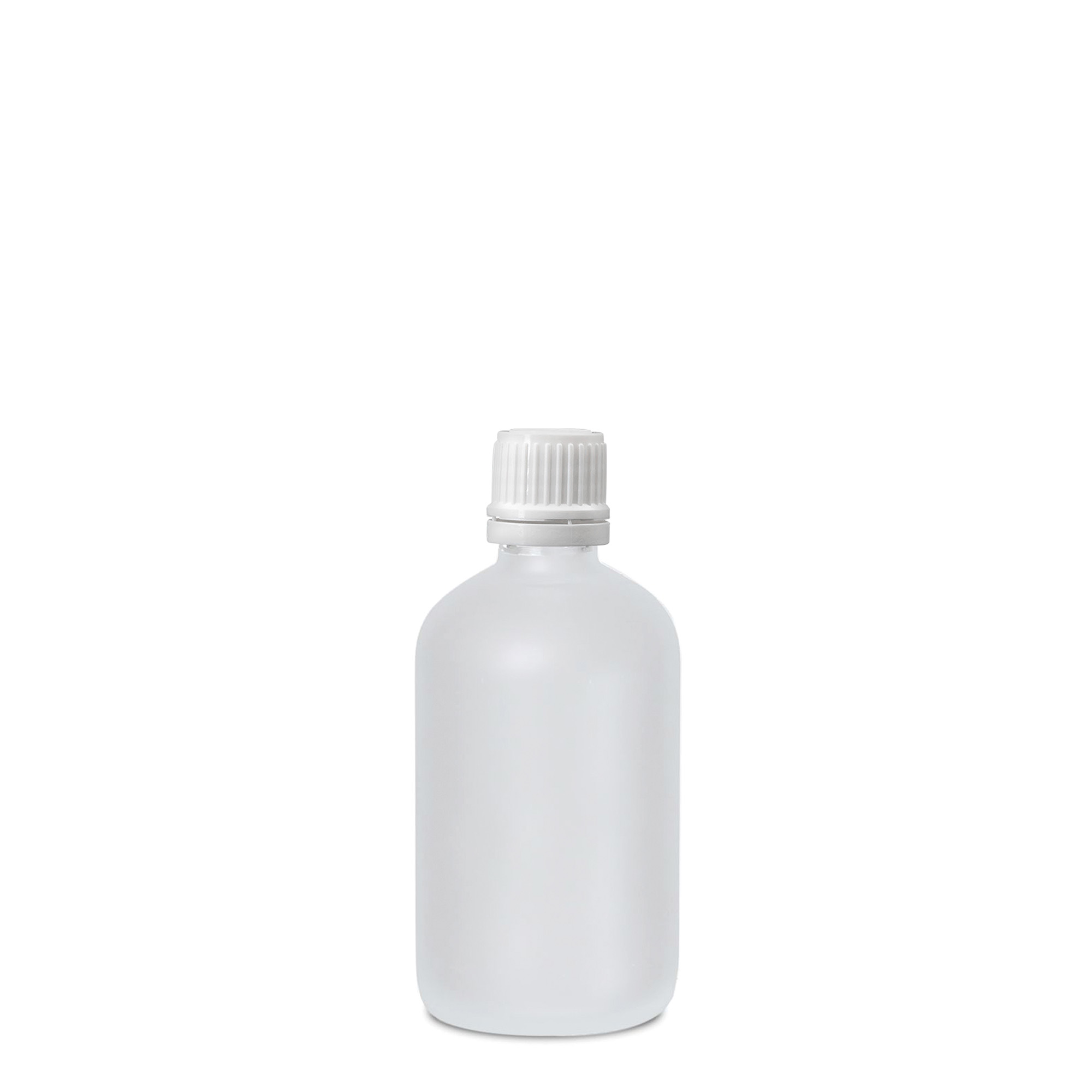 100 ml φαρμακευτικό μπουκάλι, γυαλί, καφέ ματ, στόμιο: DIN 18