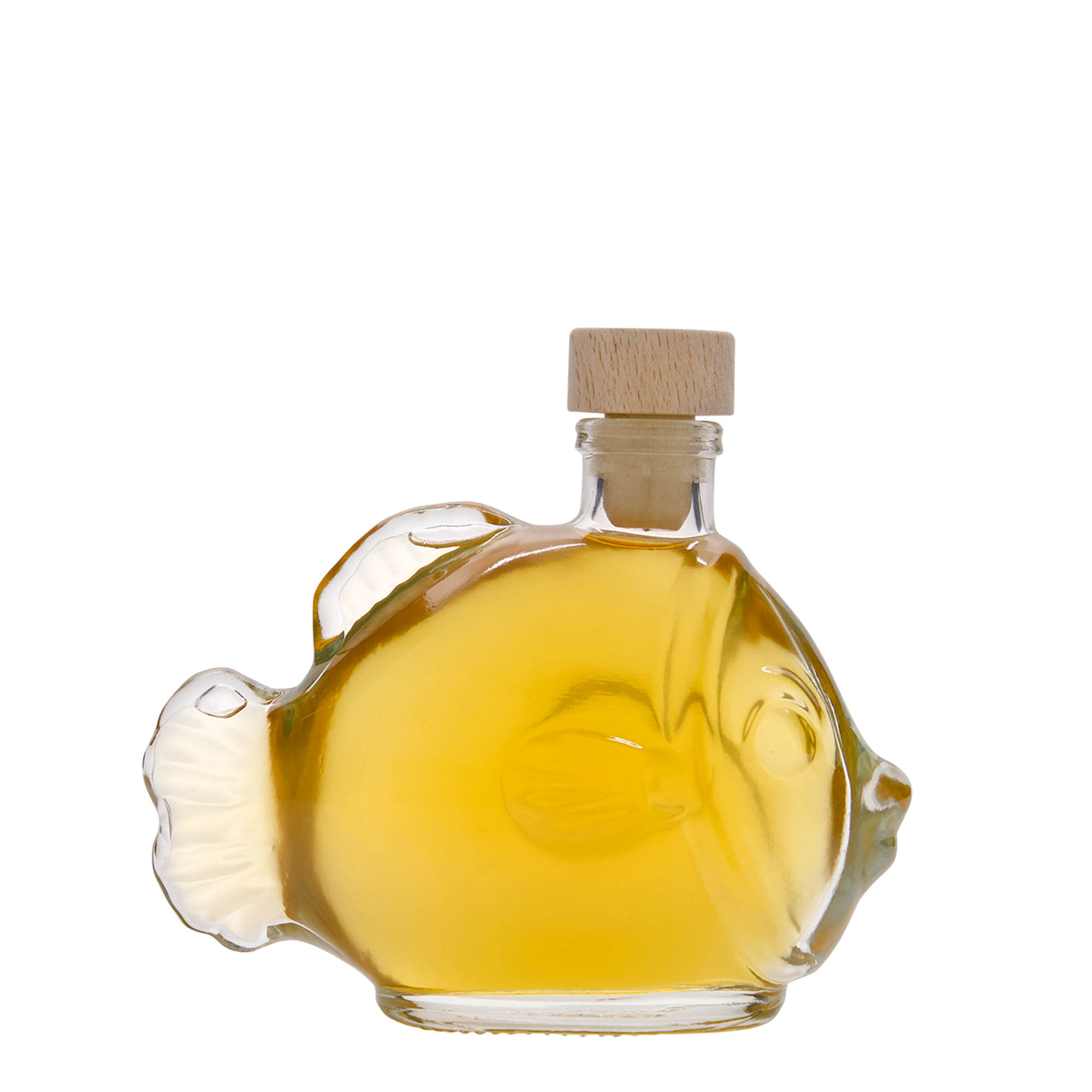 200 ml γυάλινο μπουκάλι 'Ψάρι', στόμιο: φελλός 200 ml γυάλινο μπουκάλι 'Ψάρι', στόμιο: φελλός