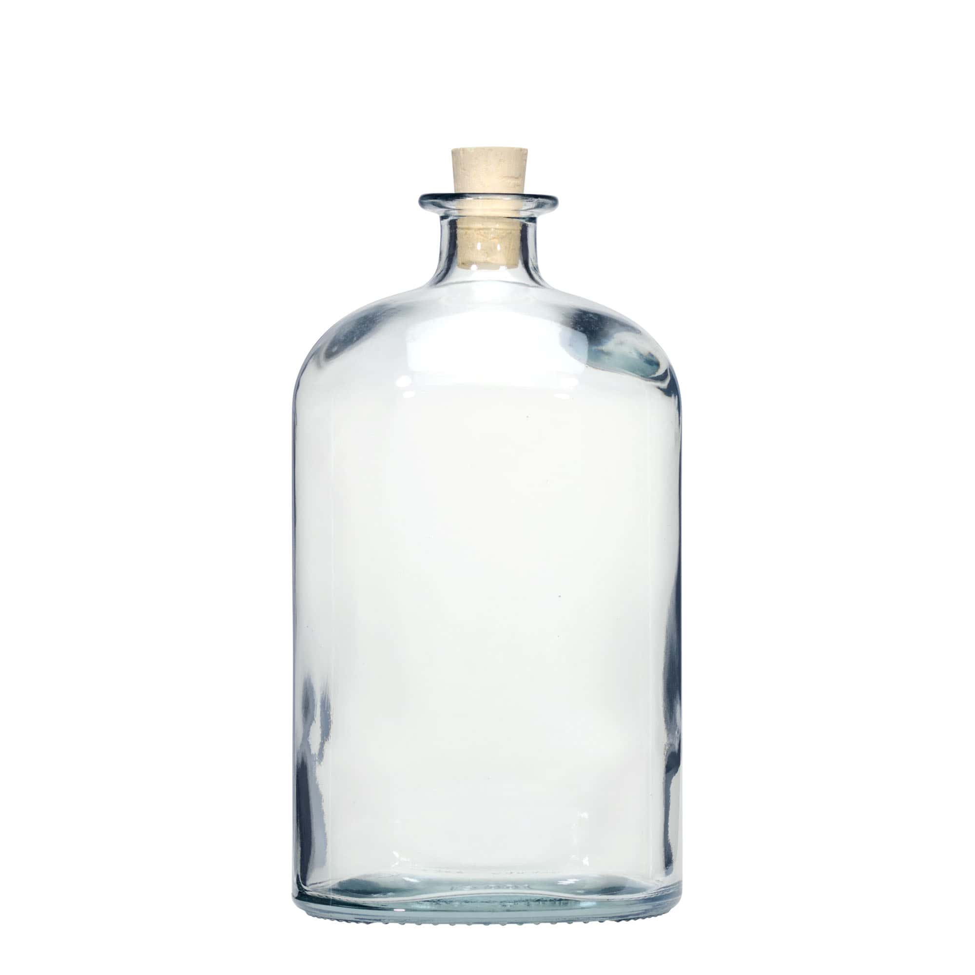 Γυάλινο μπουκάλι 'Dundee' 1.000 ml, οβάλ, στόμιο: φελλός