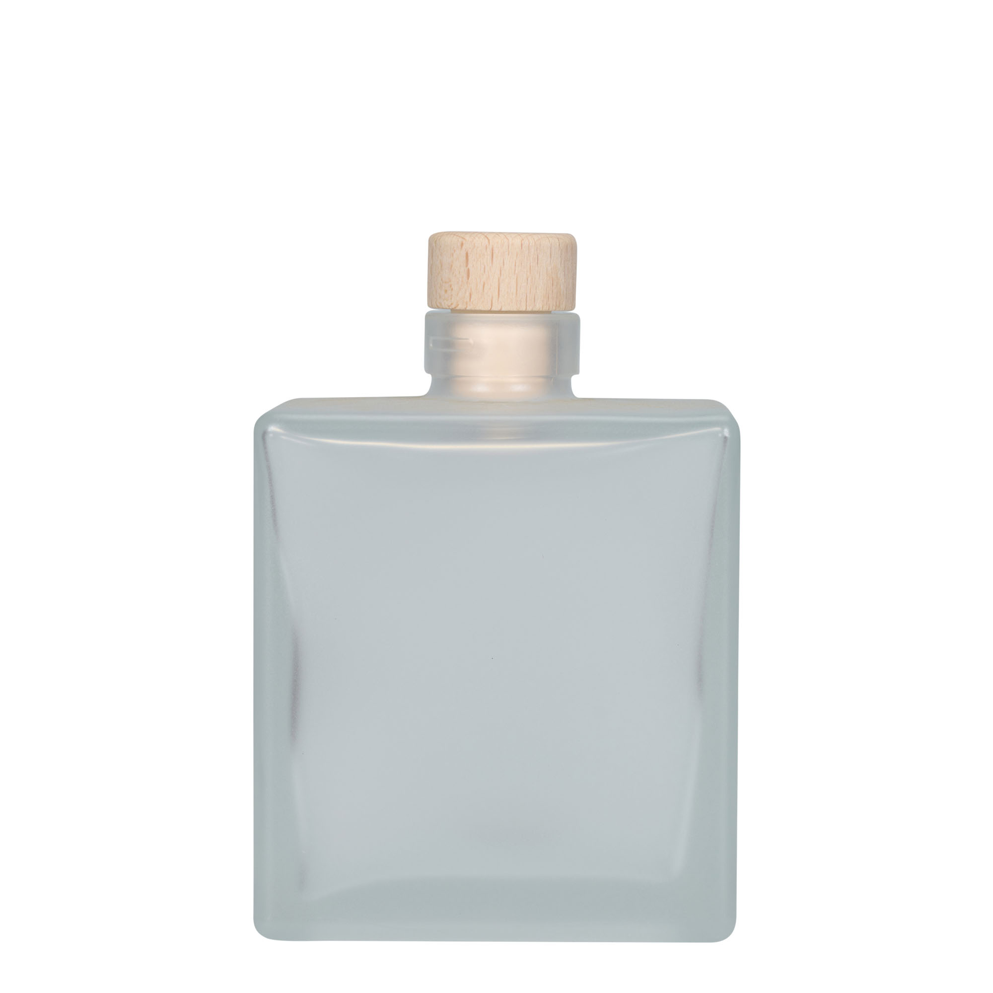 500 ml γυάλινο μπουκάλι 'Cube', τετράγωνο, παγωμένο, στόμιο: φελλός