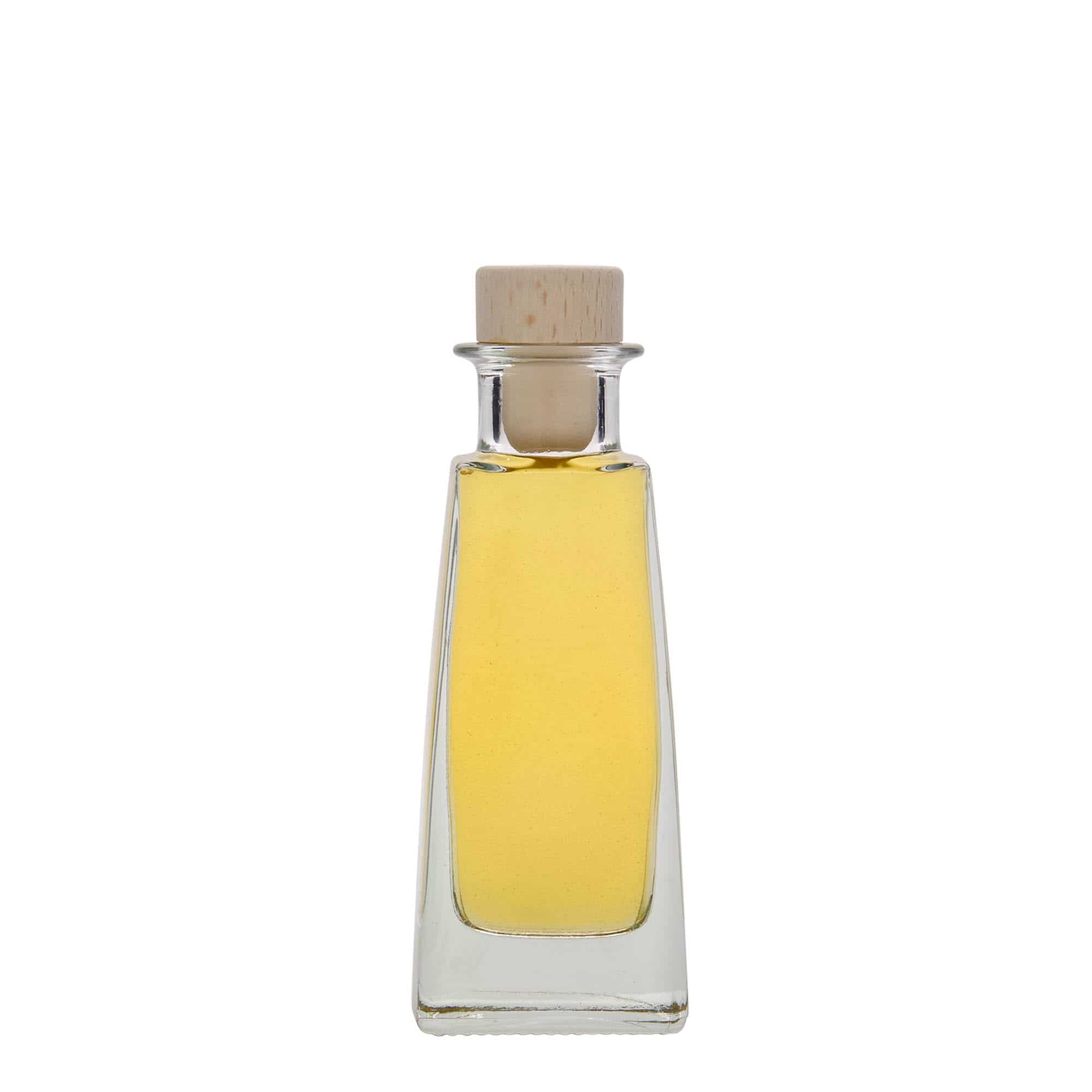 Γυάλινο μπουκάλι 'Timmy' 100 ml, ορθογώνιο, στόμιο: φελλός
