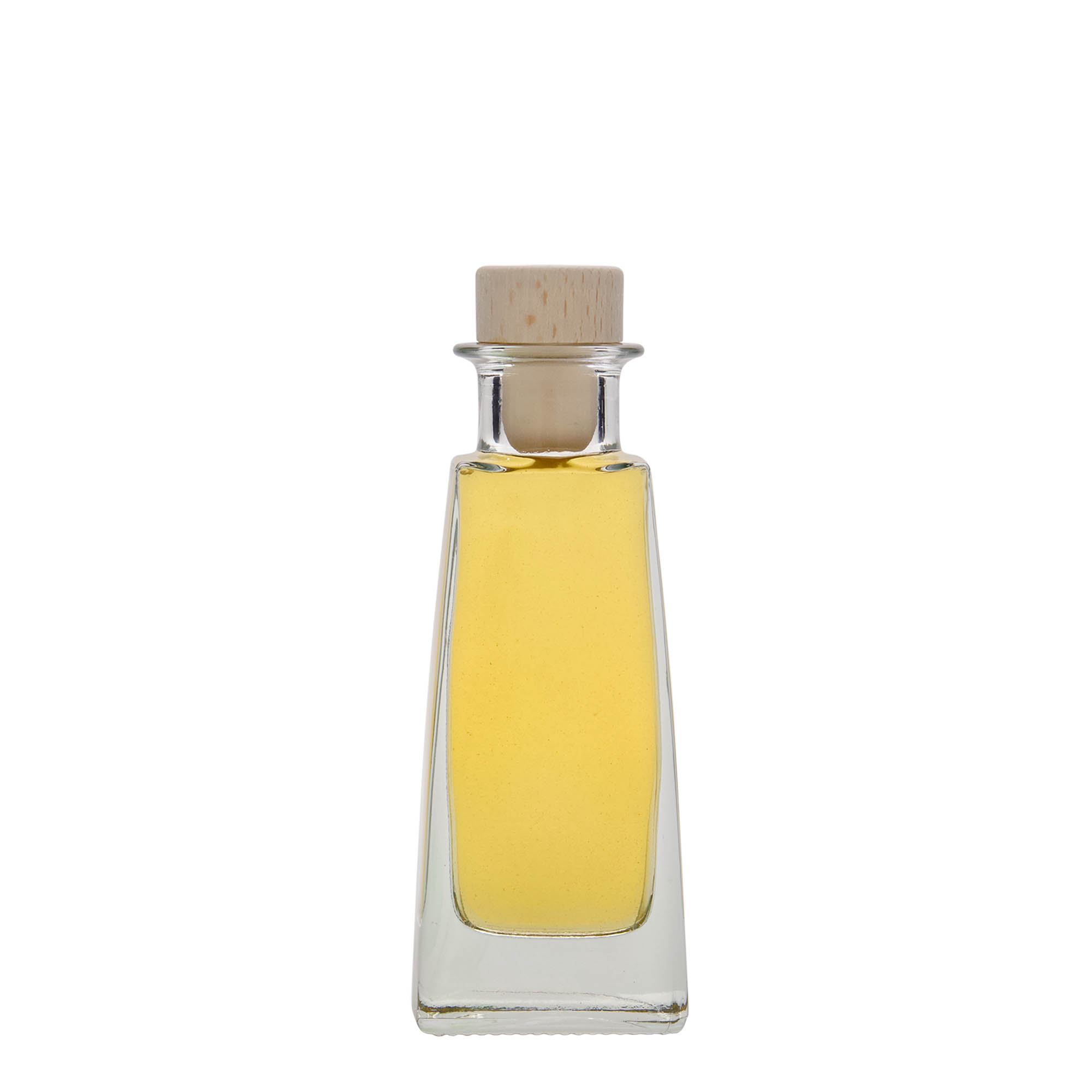 100 ml γυάλινο μπουκάλι 'Timmy', ορθογώνιο, στόμιο: φελλός