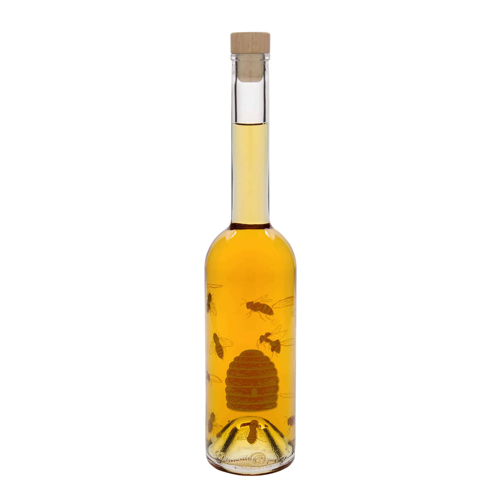 Γυάλινο μπουκάλι 'Opera' 500 ml, σχέδιο: μέλισσες, στόμιο: φελλός