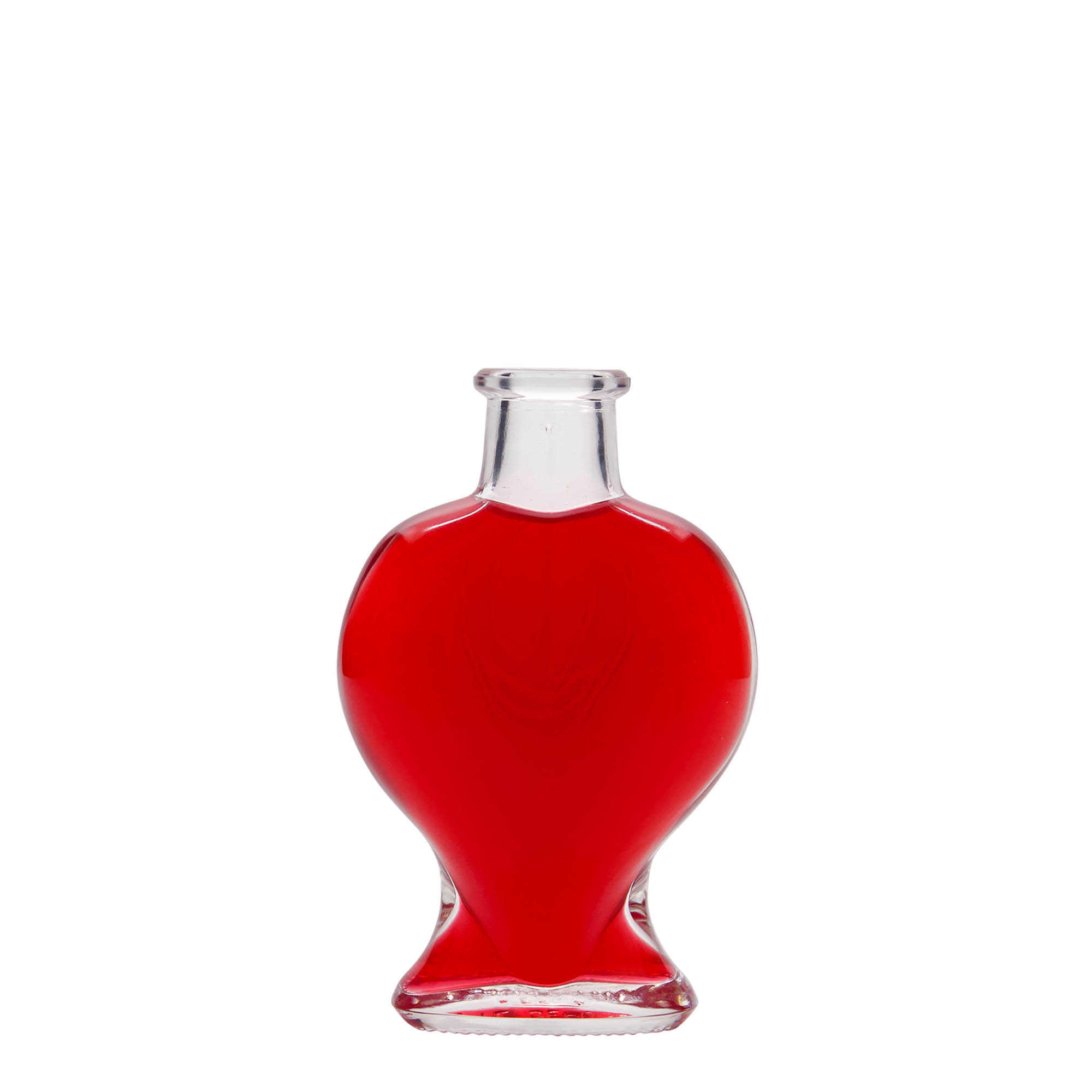 100 ml γυάλινο μπουκάλι 'Καρδιά', στόμιο: φελλός